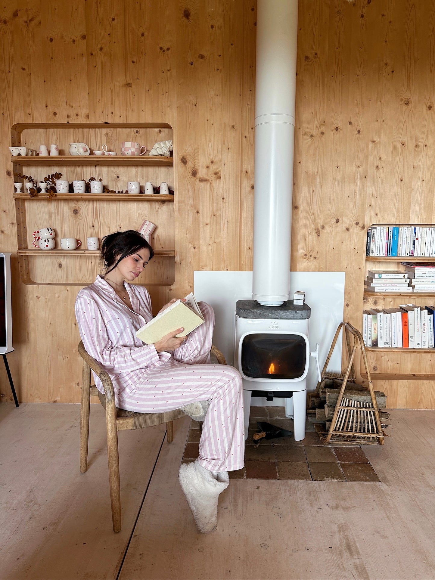 Haut de pyjama à rayures