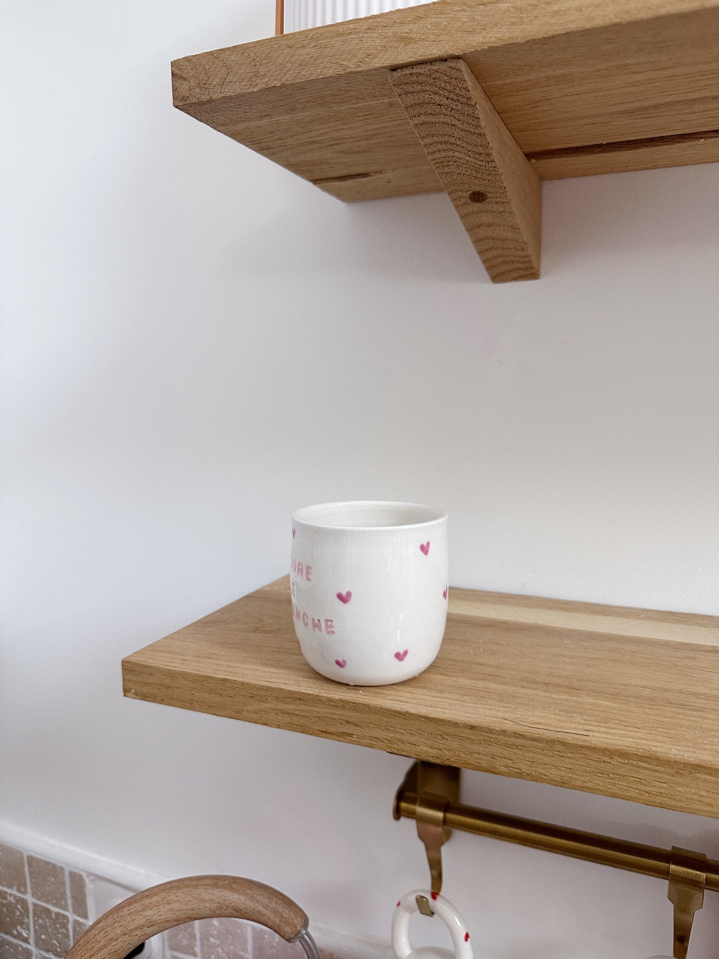 Tasse "J'adore le dimanche" violine