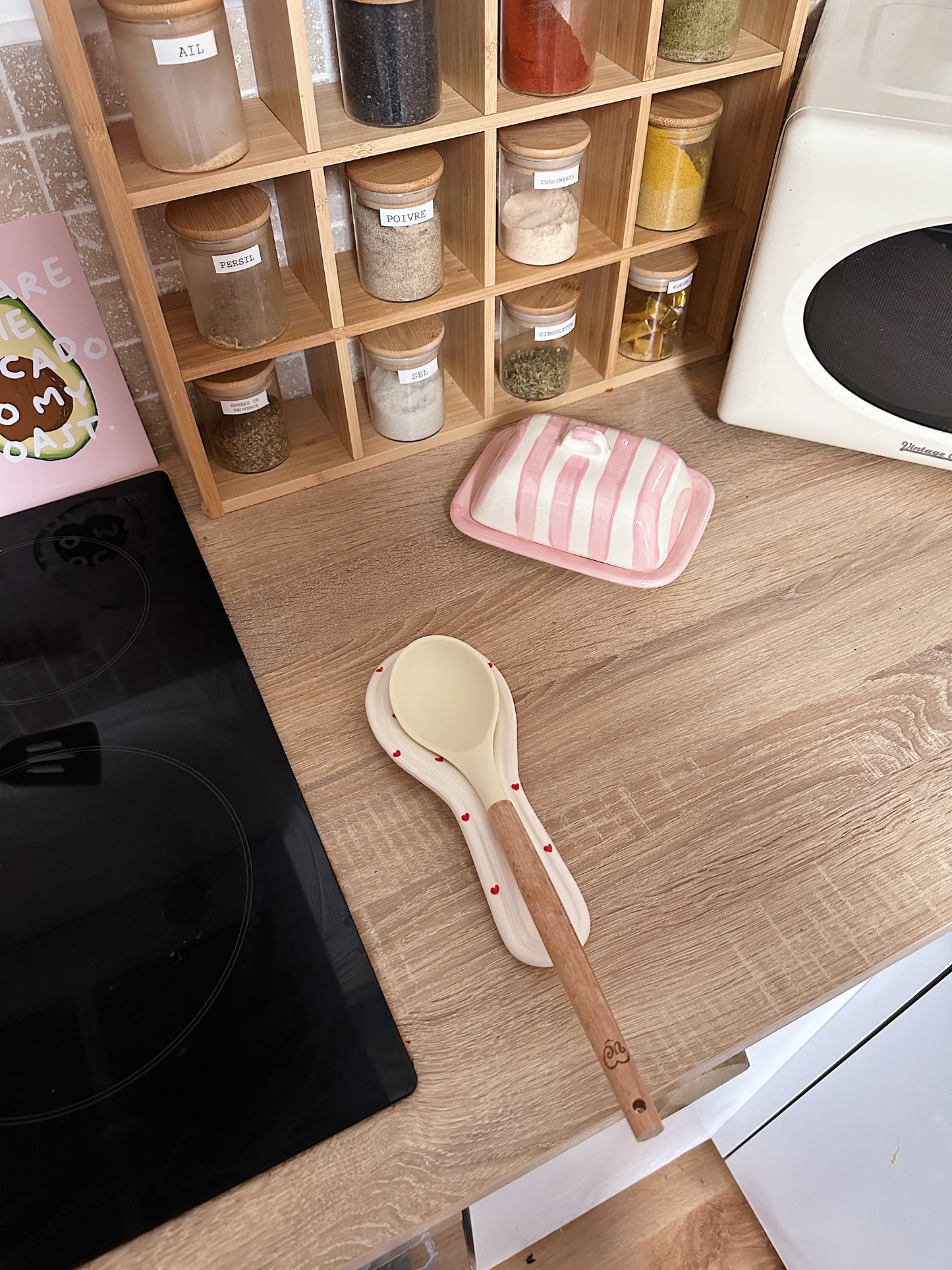 Repose-cuillère red heart