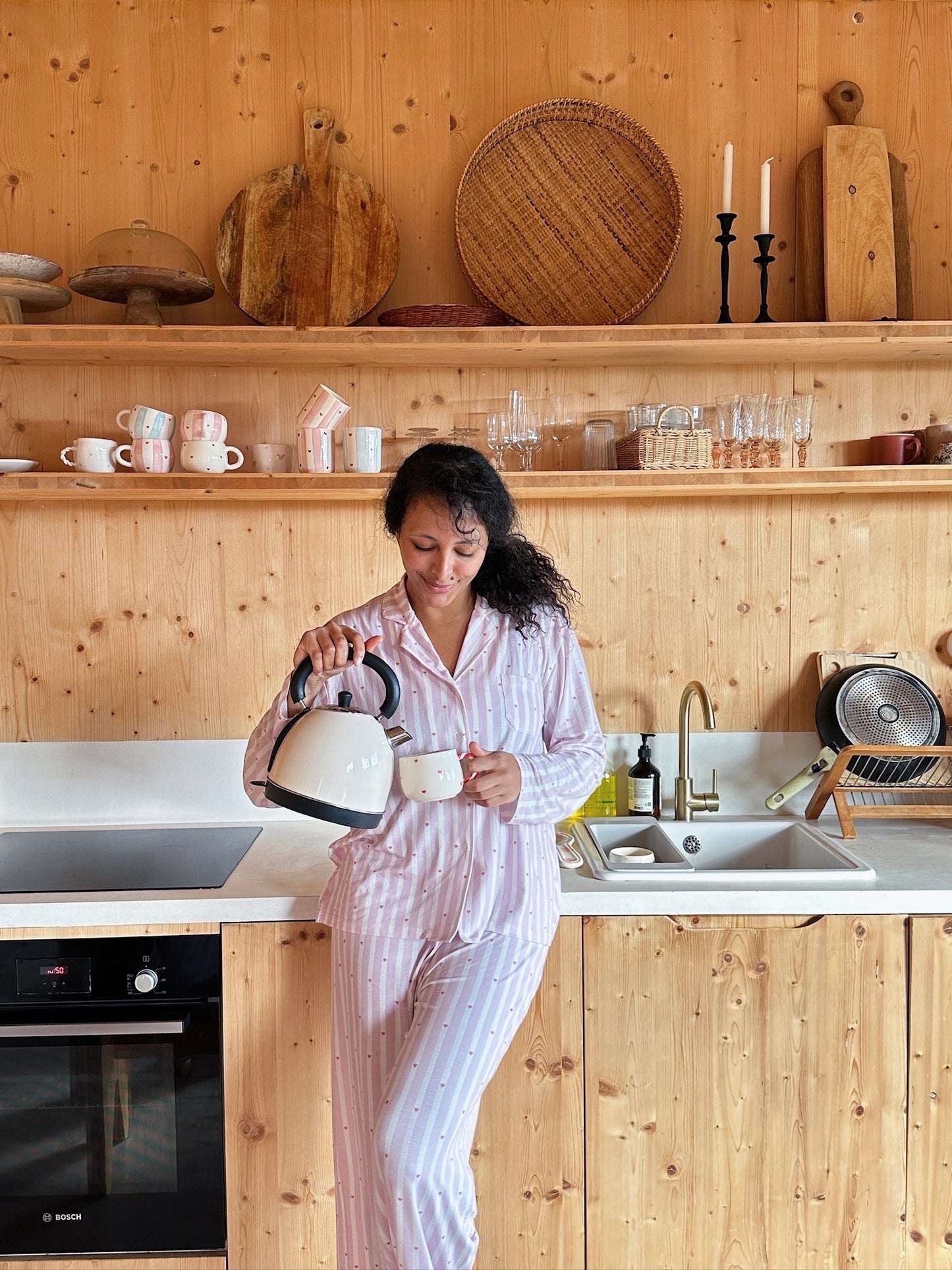 Haut de pyjama à rayures
