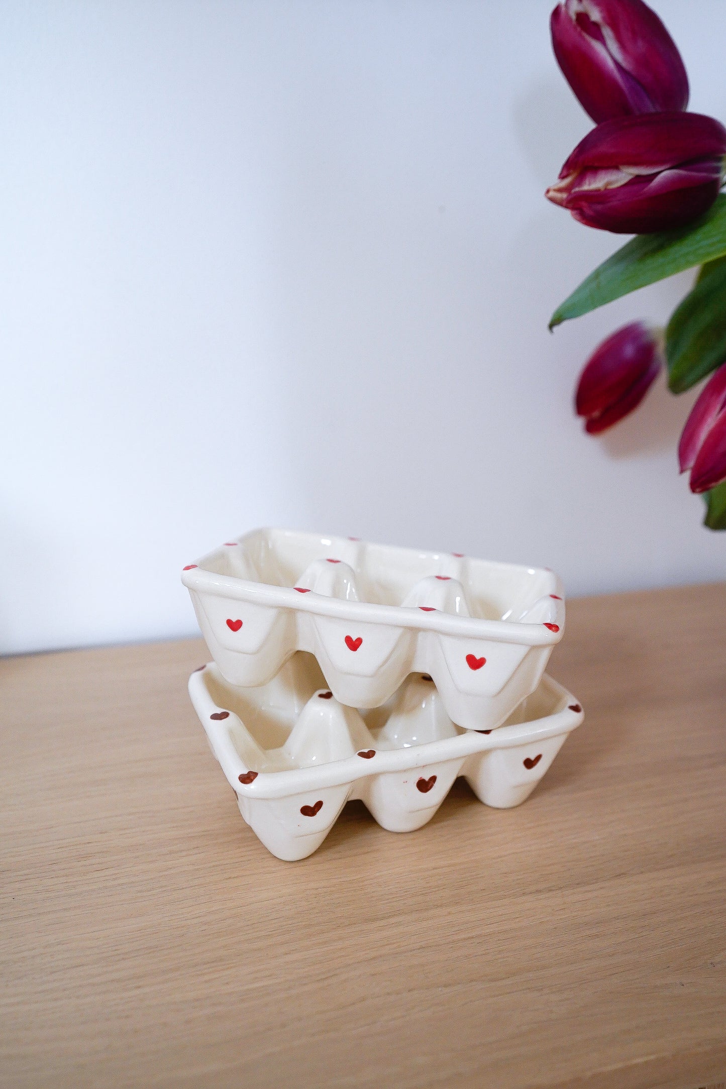 Porte-oeufs coeur brown