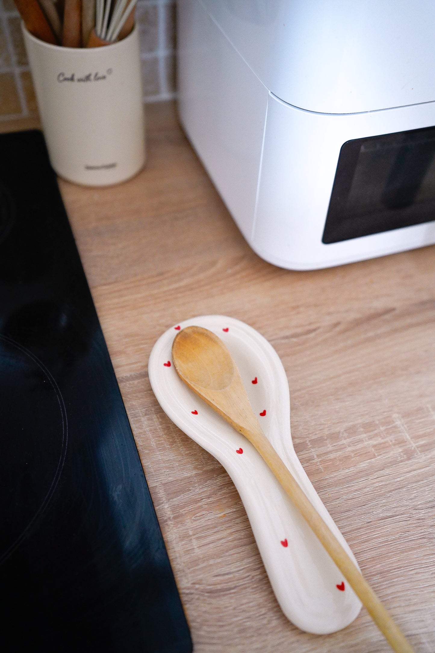 Repose-cuillère red heart