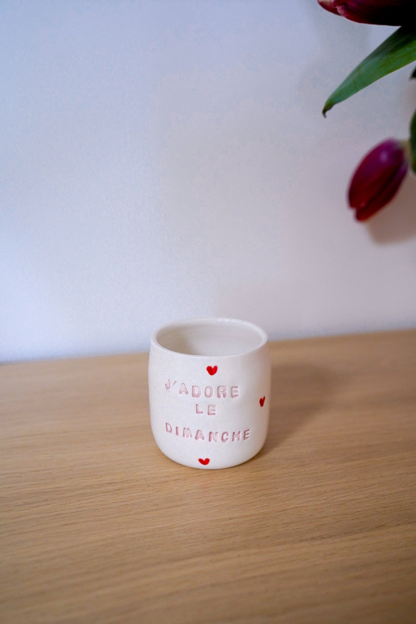 Tasse "J'adore le dimanche" classique