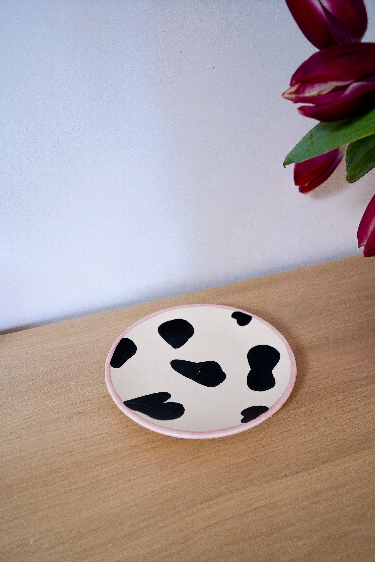 Assiette cow pink