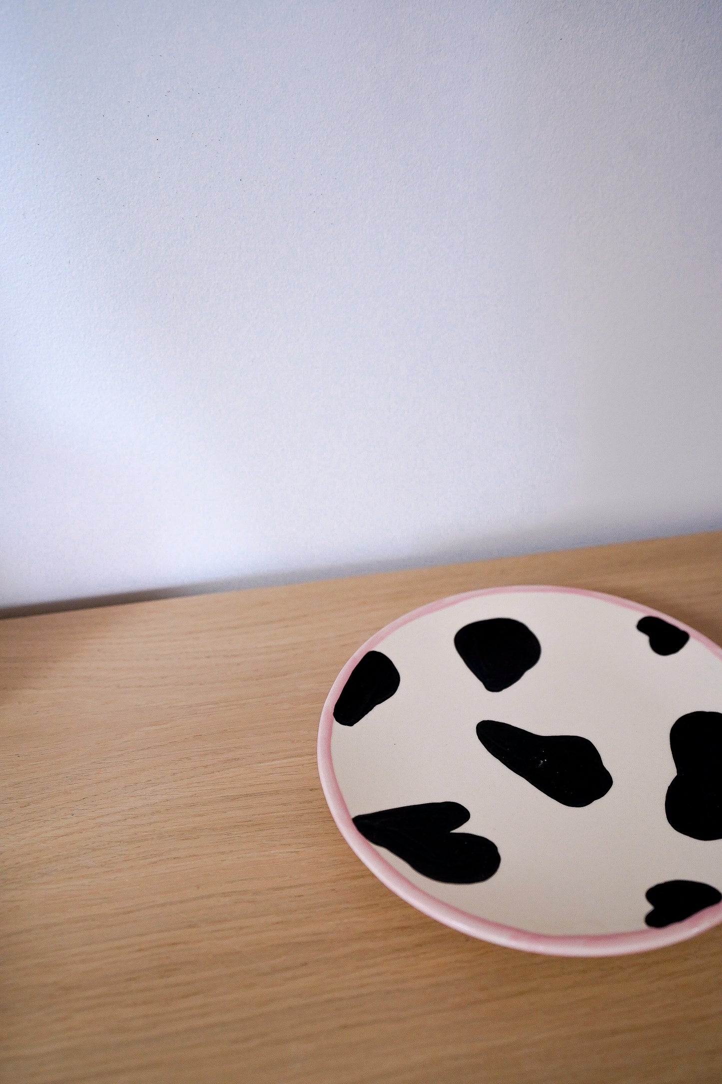 Assiette cow pink