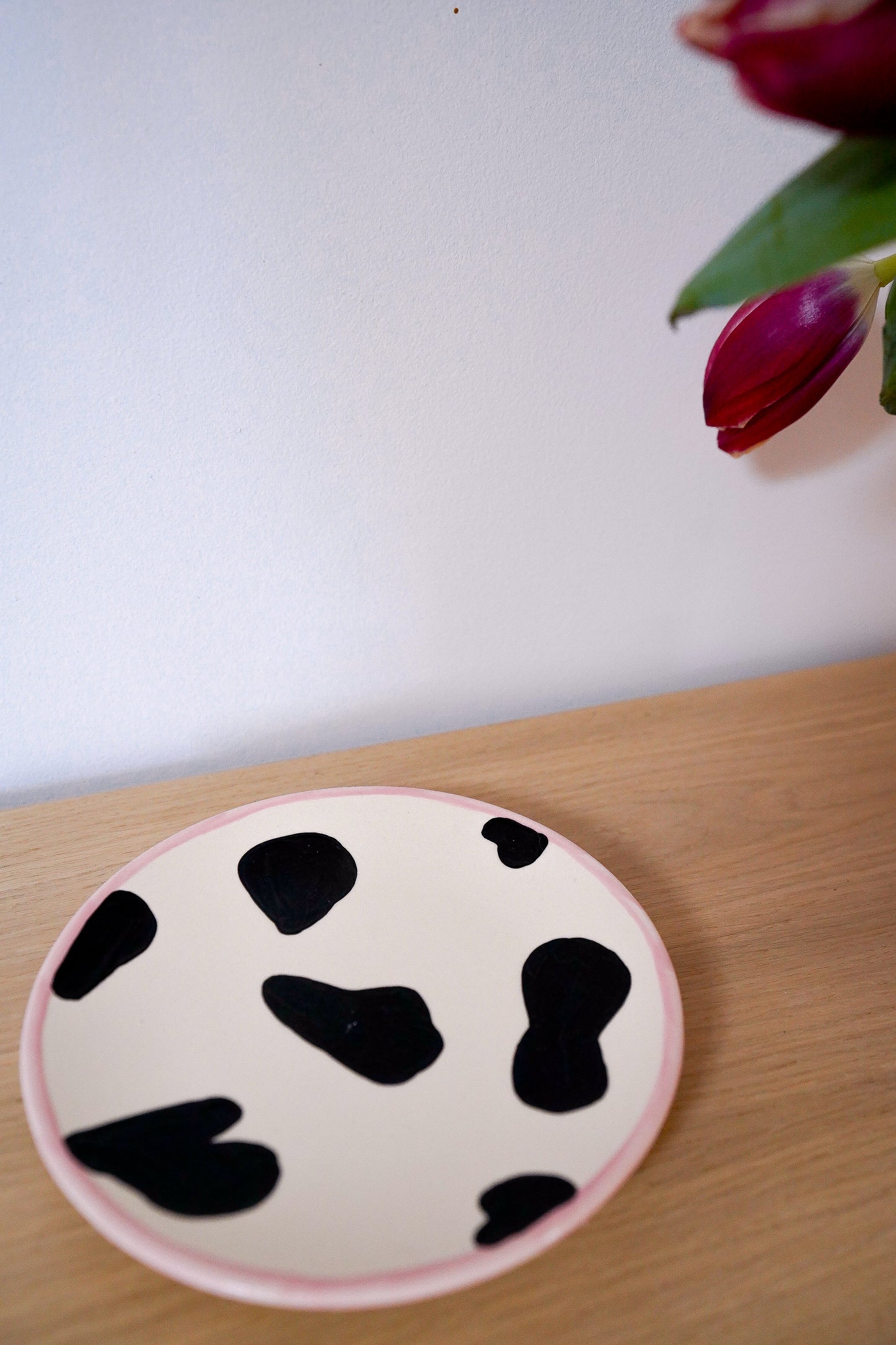 Assiette cow pink