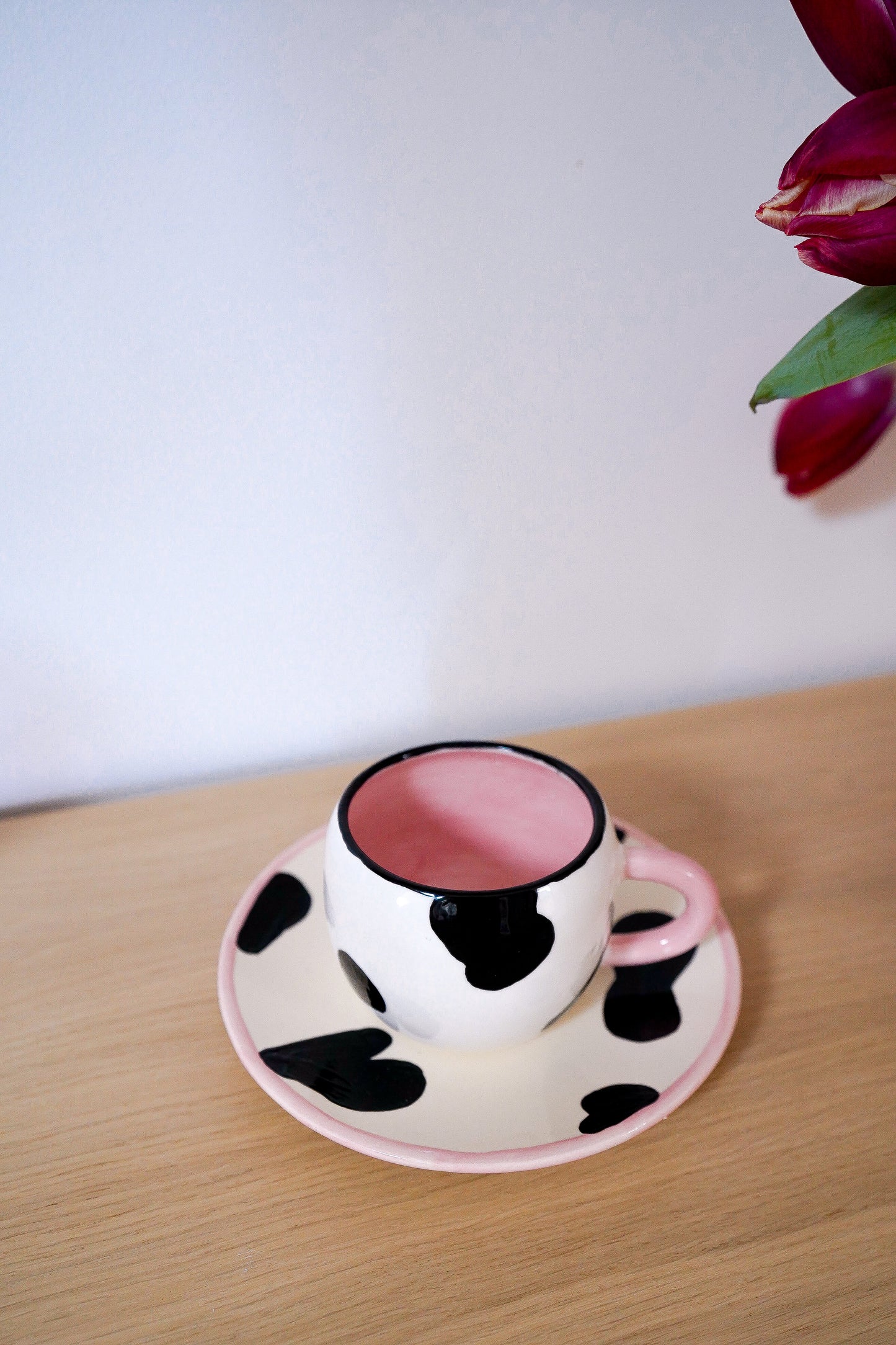 Assiette cow pink