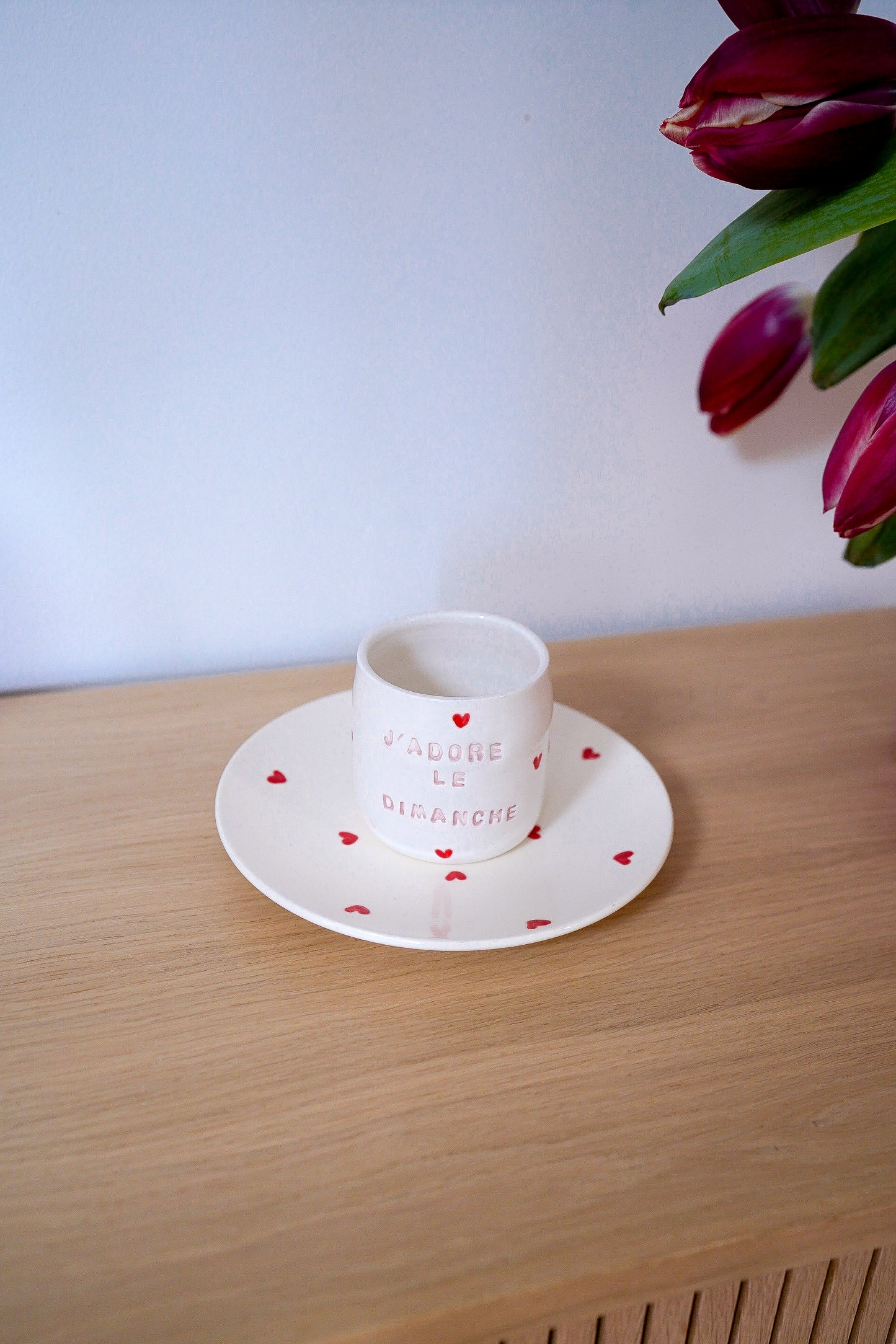 Tasse "J'adore le dimanche" classique