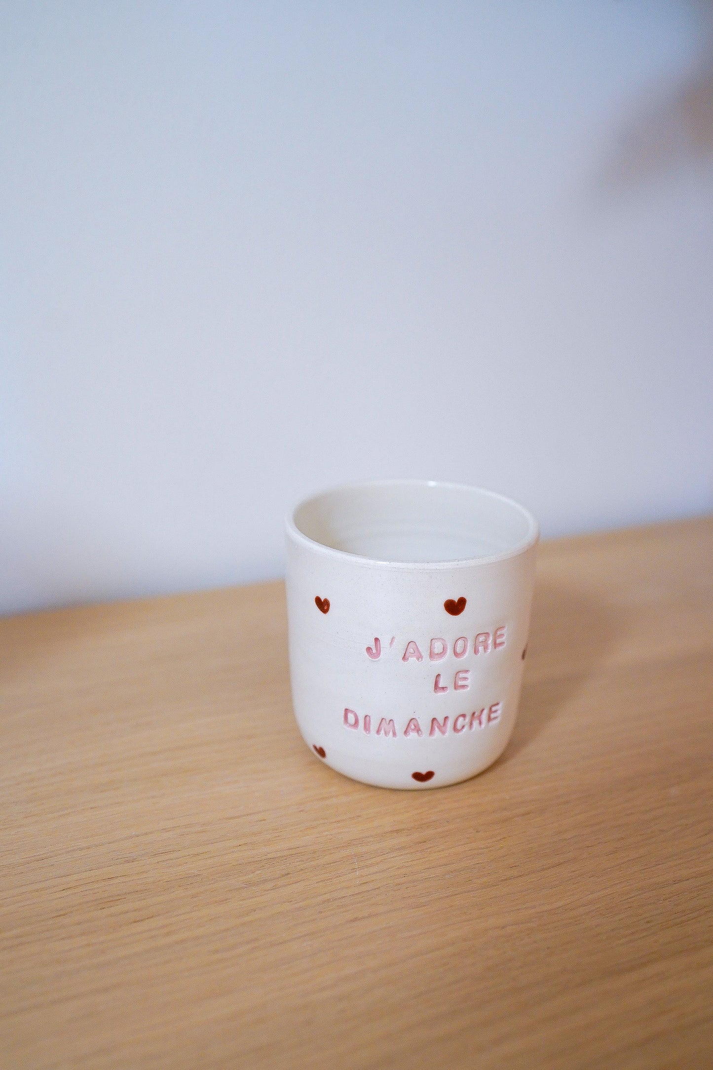 Tasse "J'adore le dimanche" brown