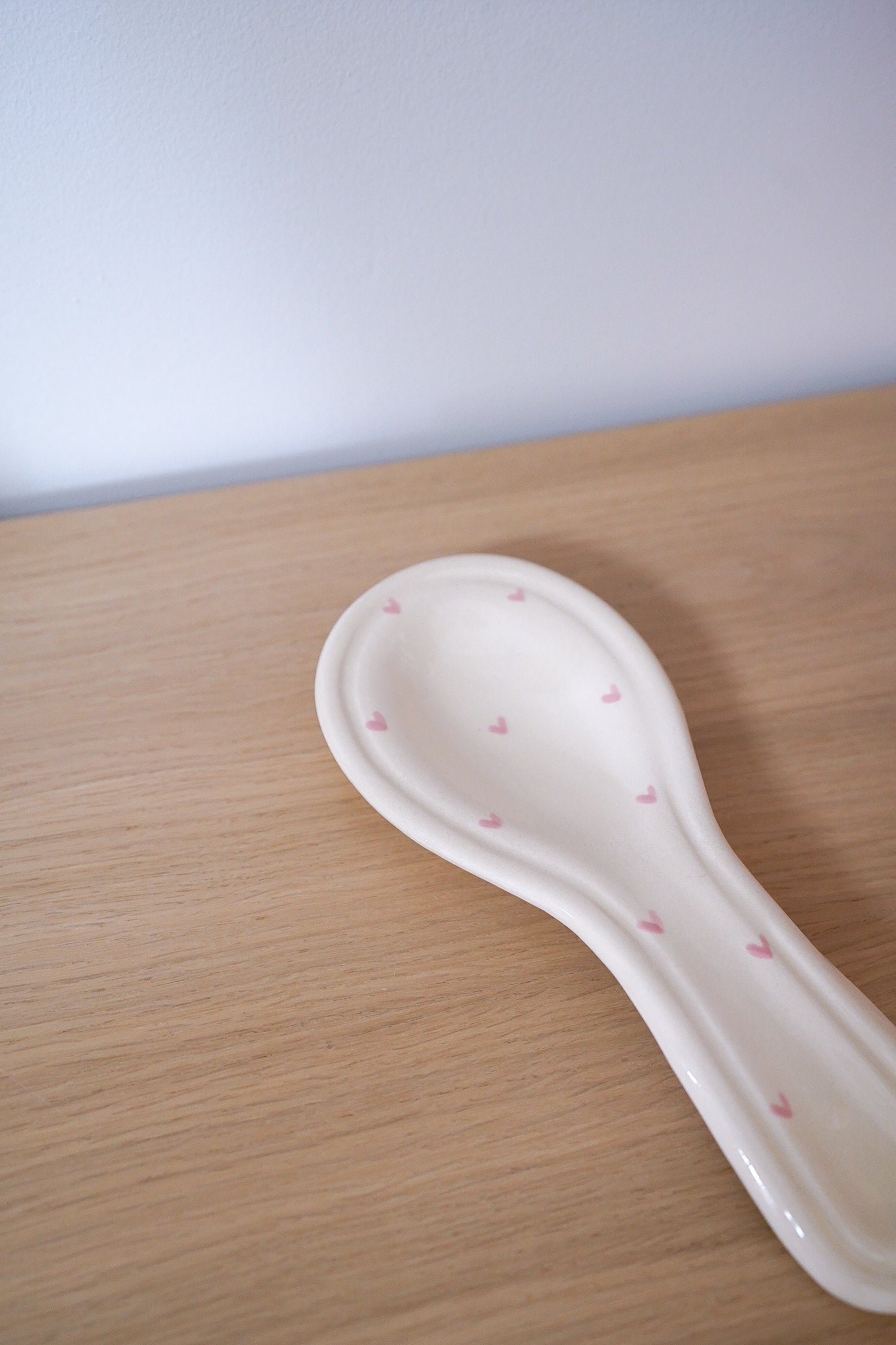 Repose-cuillère pink heart