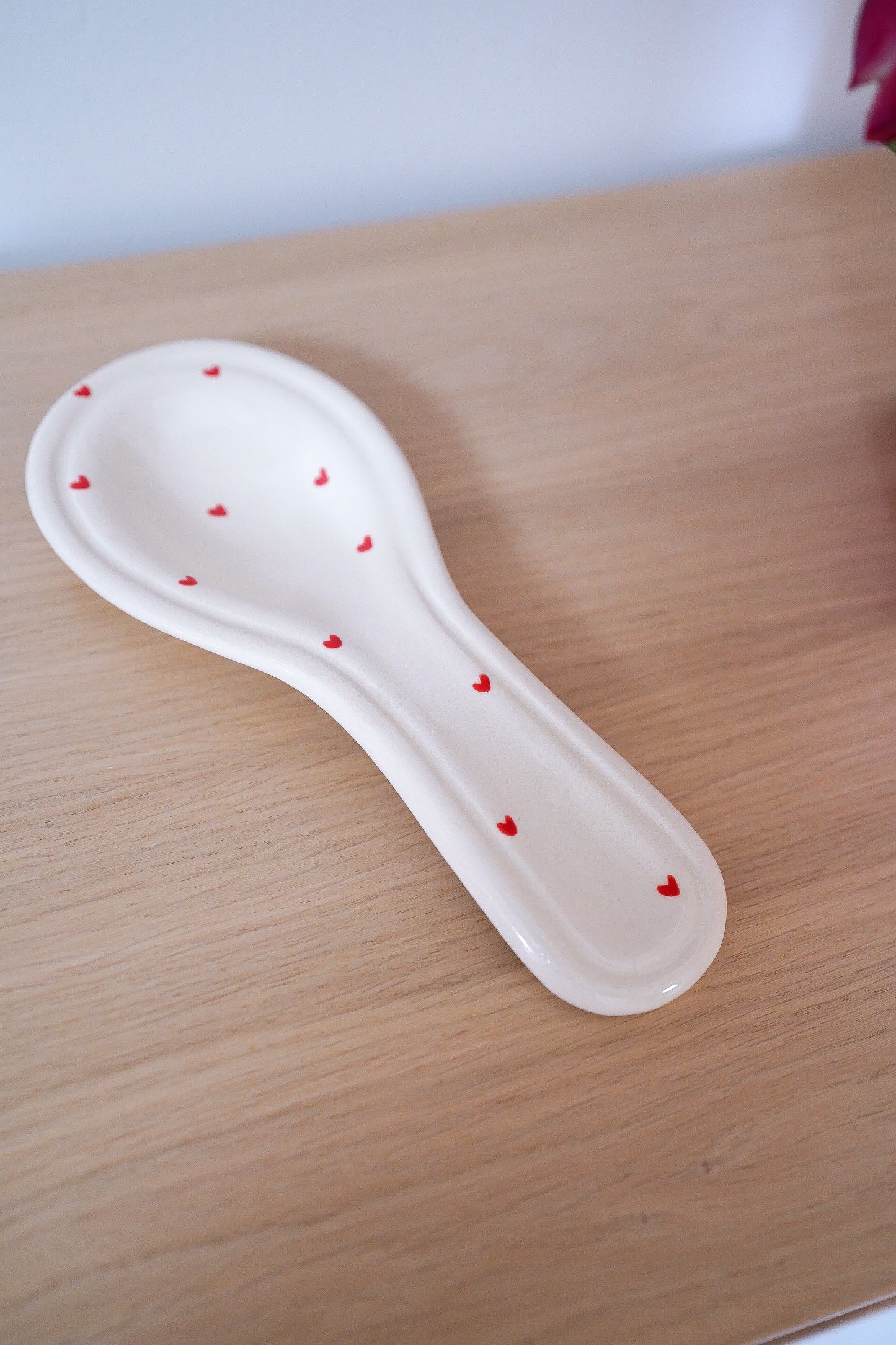 Repose-cuillère red heart