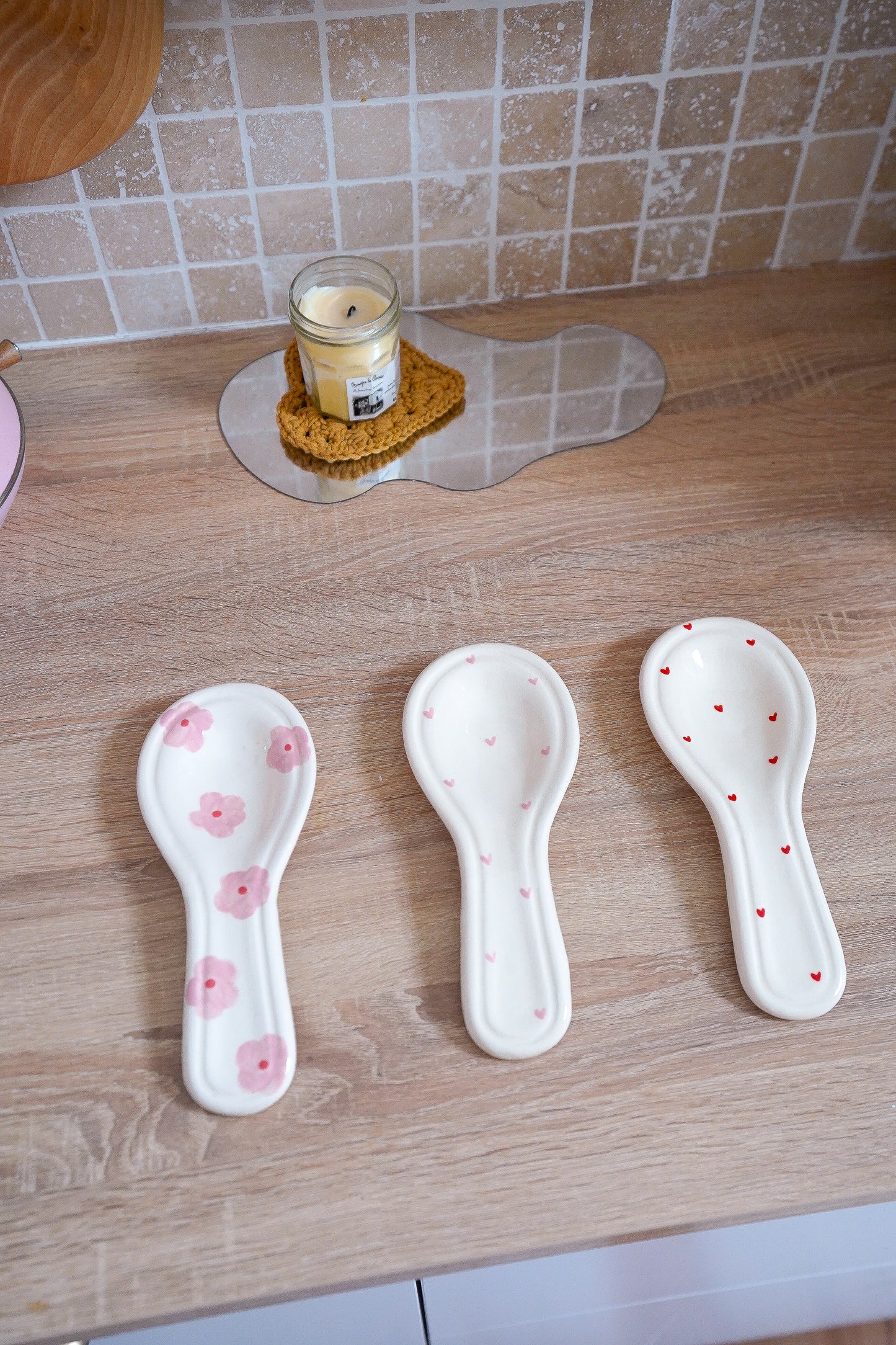 Repose-cuillère red heart