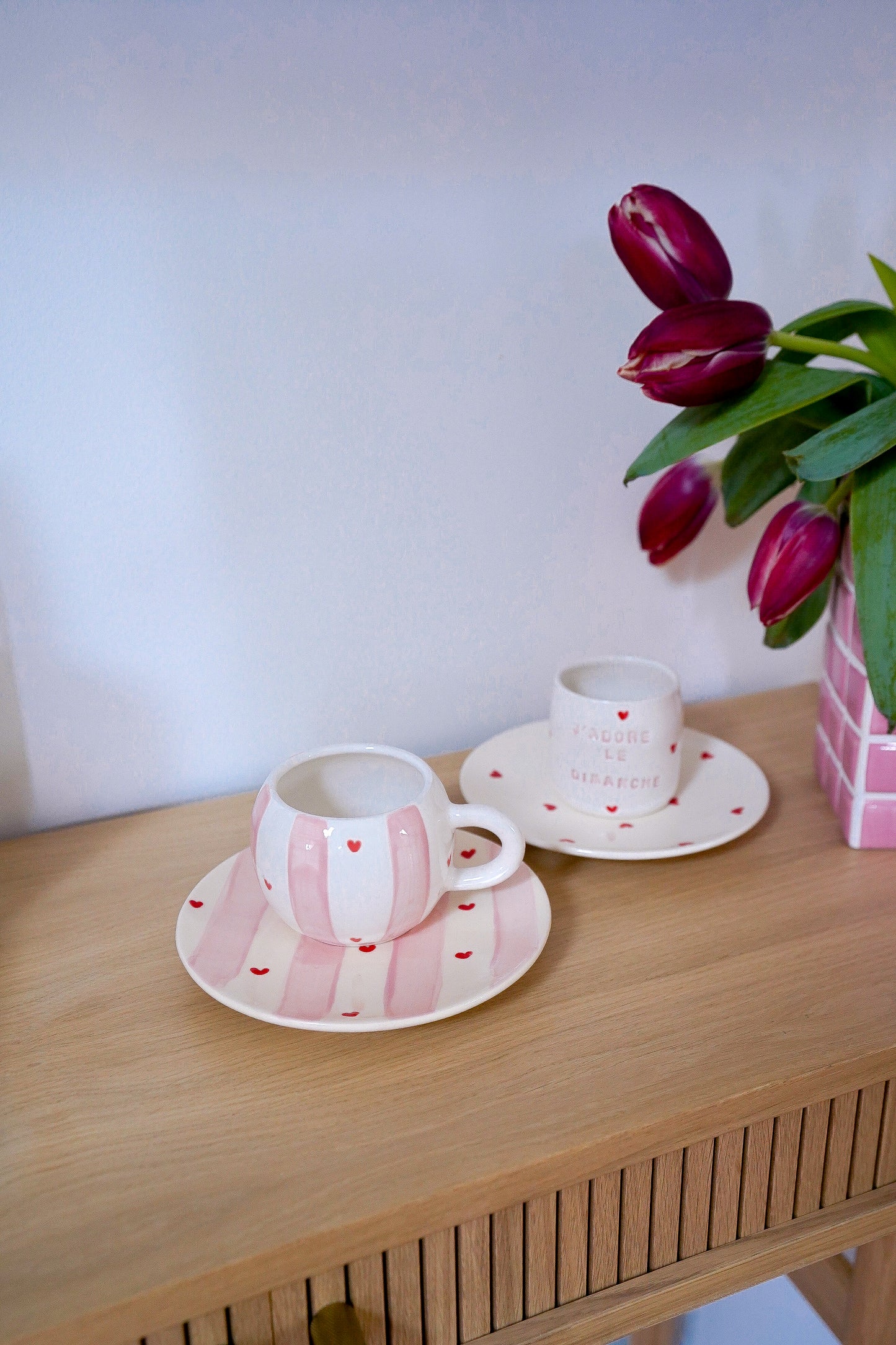 Tasse ronde Valentine pink