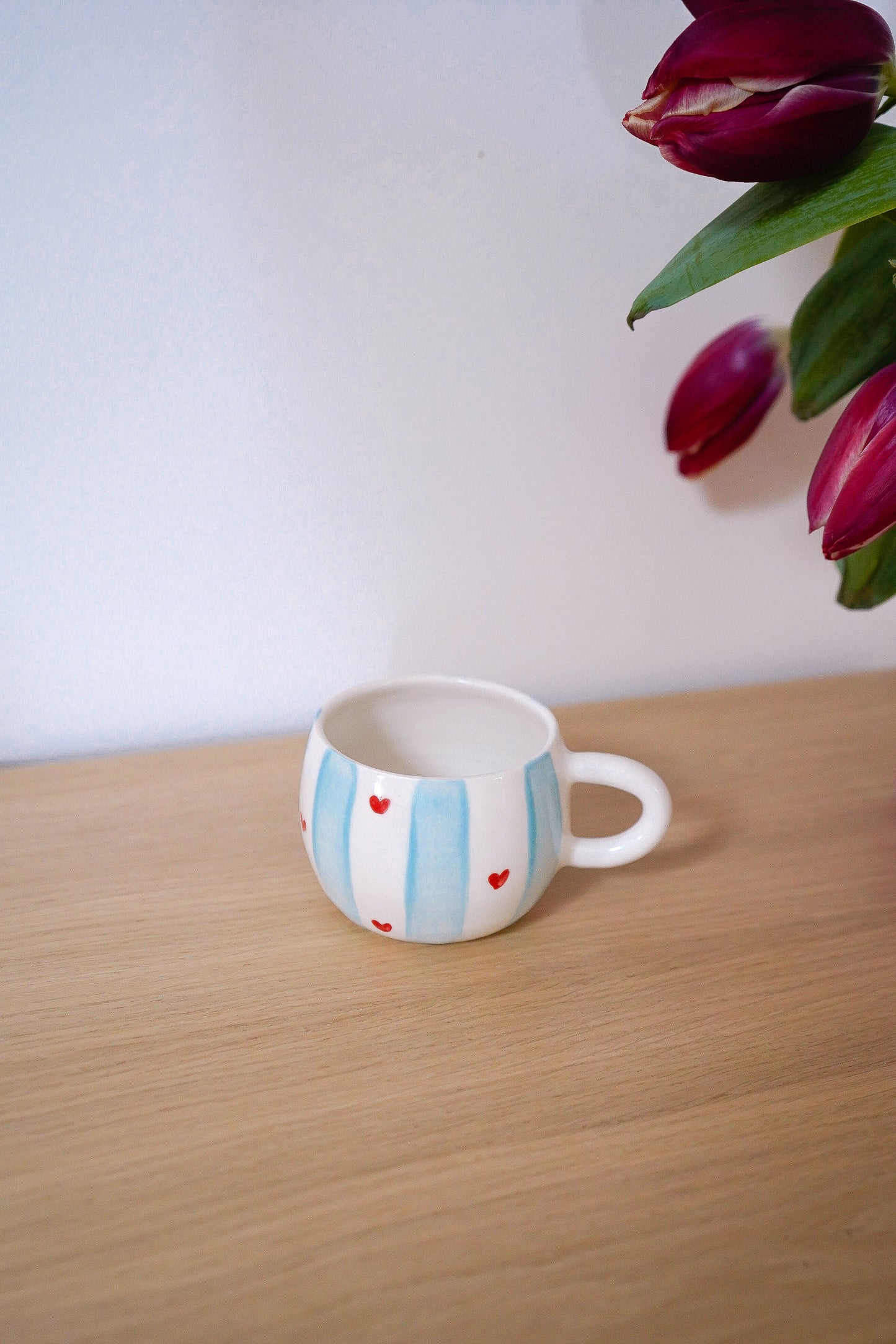 Tasse ronde Valentine blue