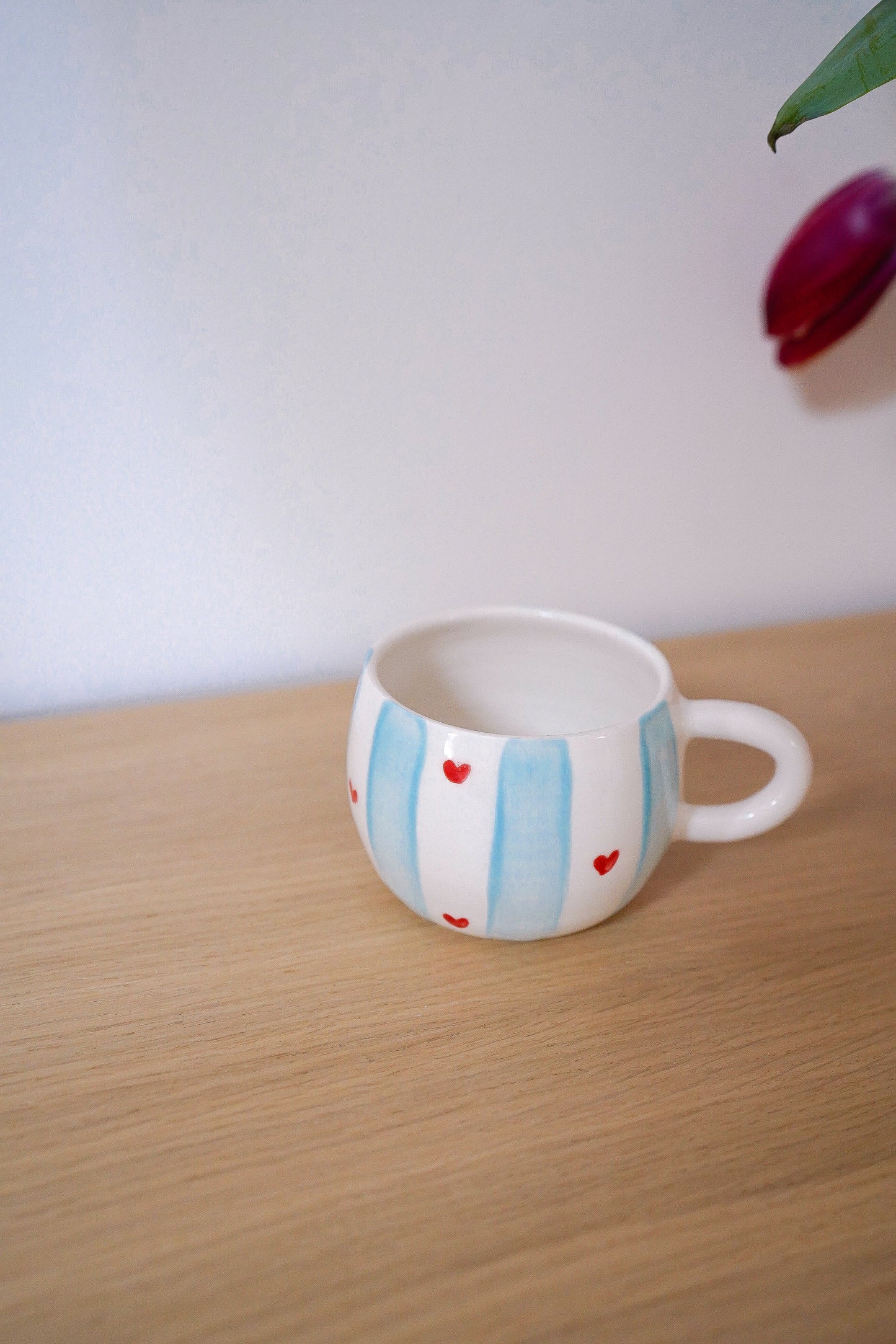 Tasse ronde Valentine blue