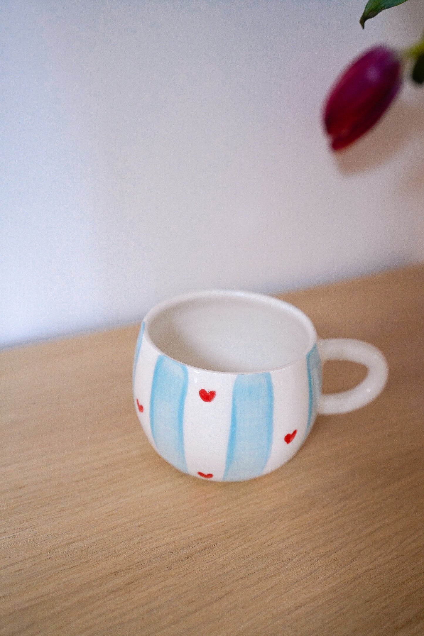 Tasse ronde Valentine blue