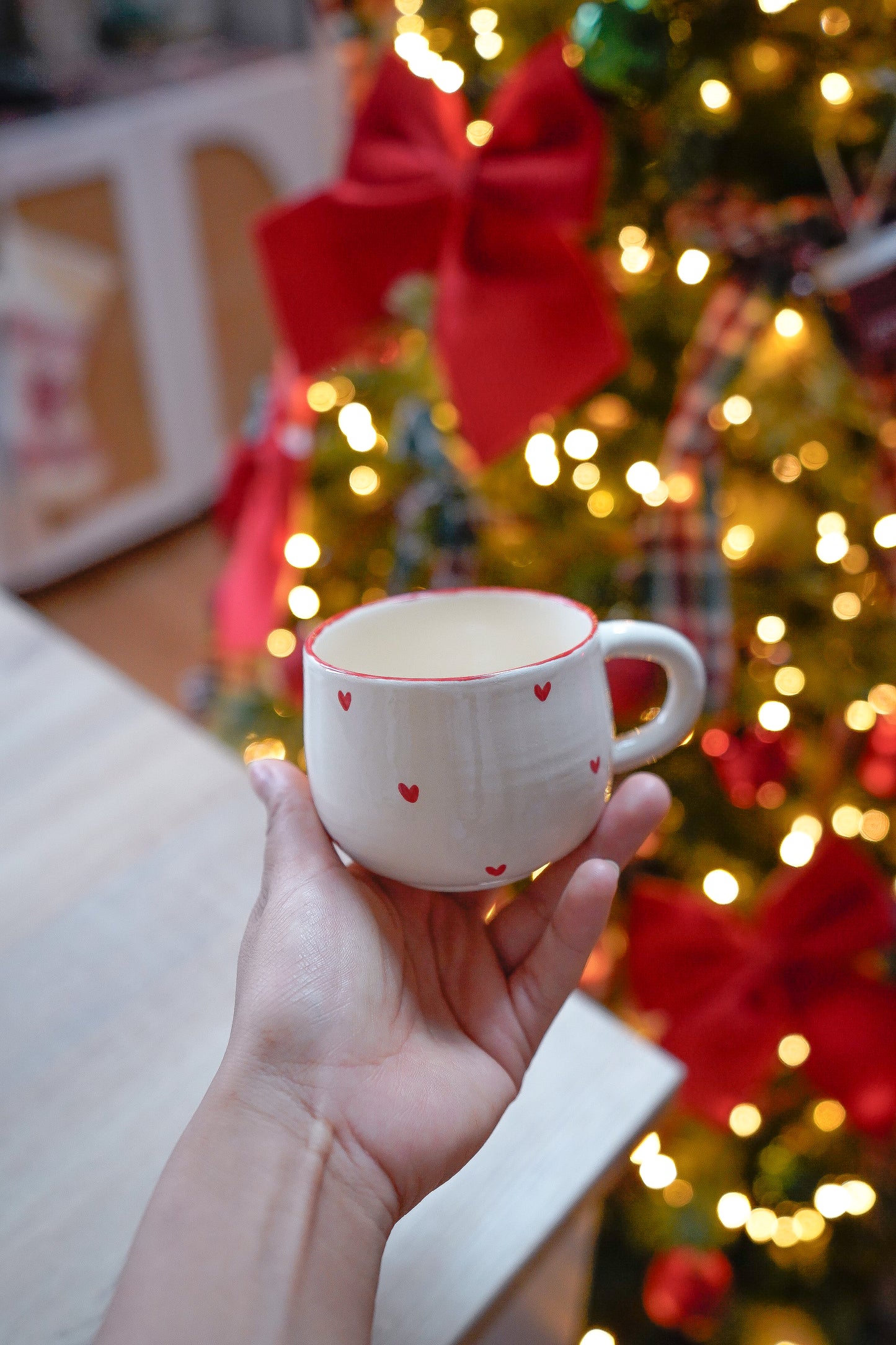 Tasse ronde Noël red heart