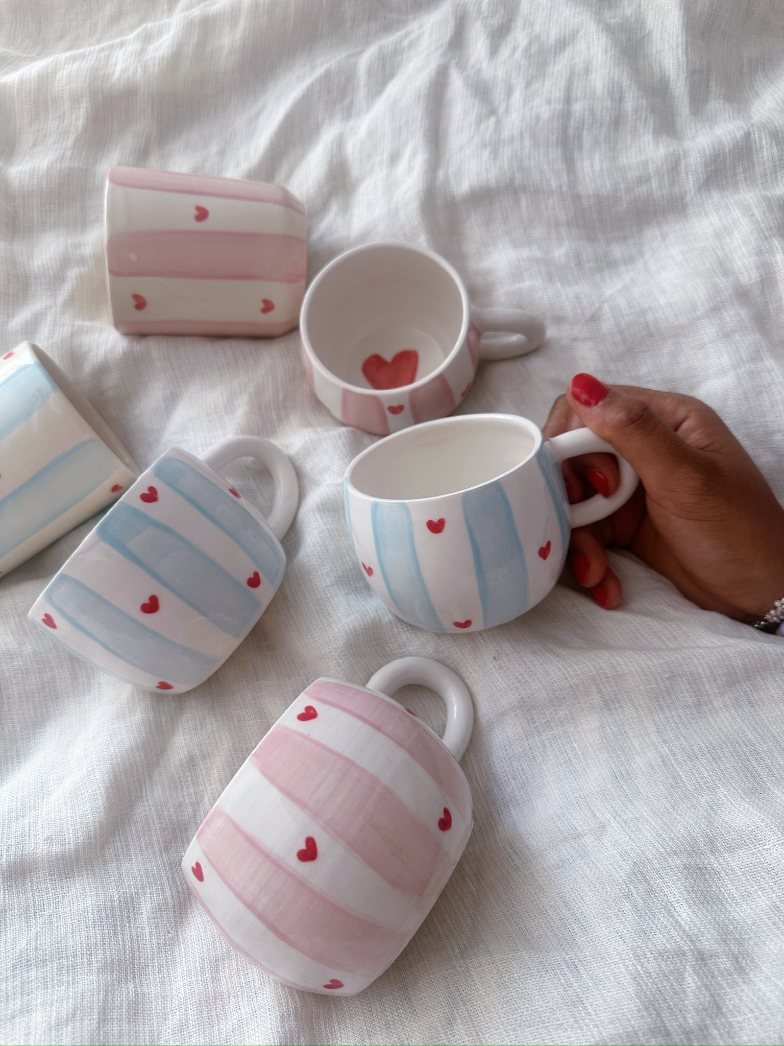 Tasse ronde Valentine blue