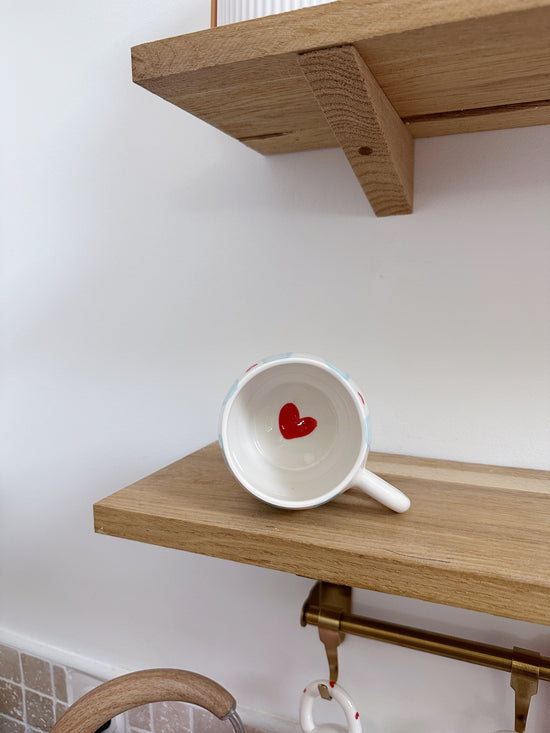 Tasse ronde Valentine blue