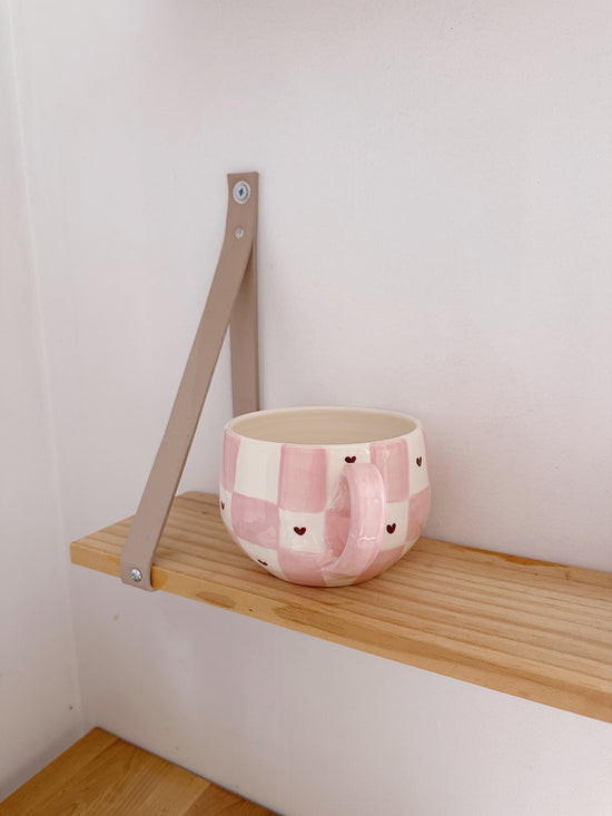 Bol XXL carreaux/heart brown