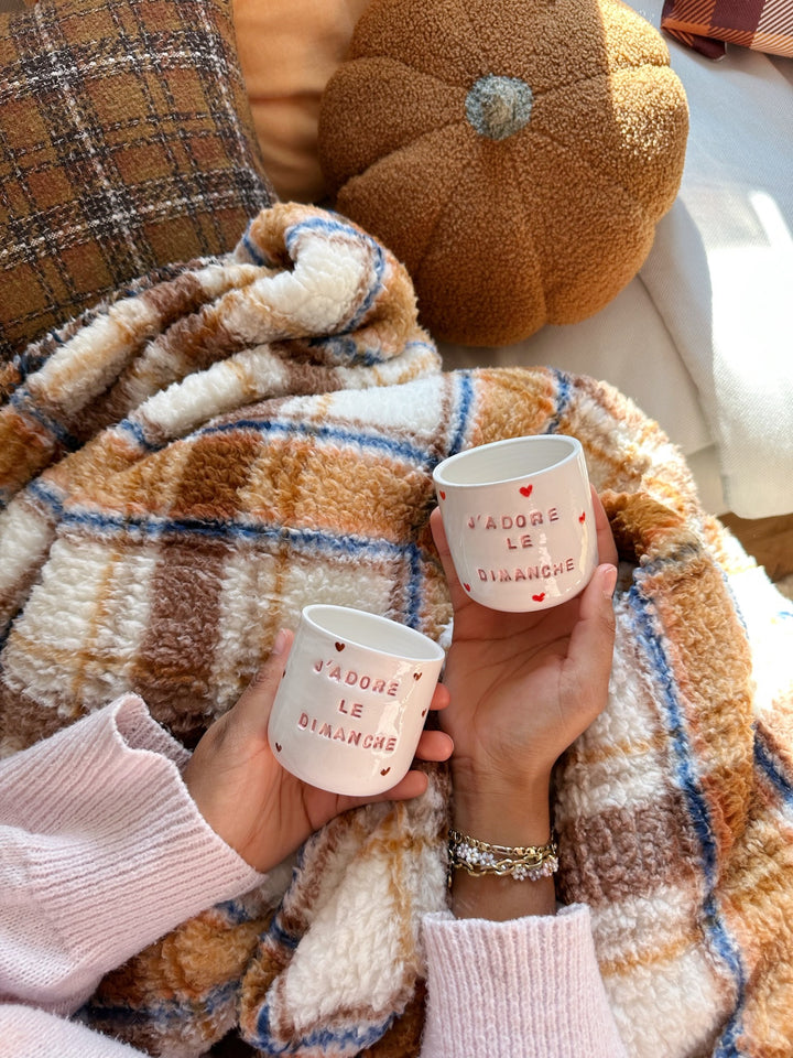 Tasse "J'adore le dimanche" classique