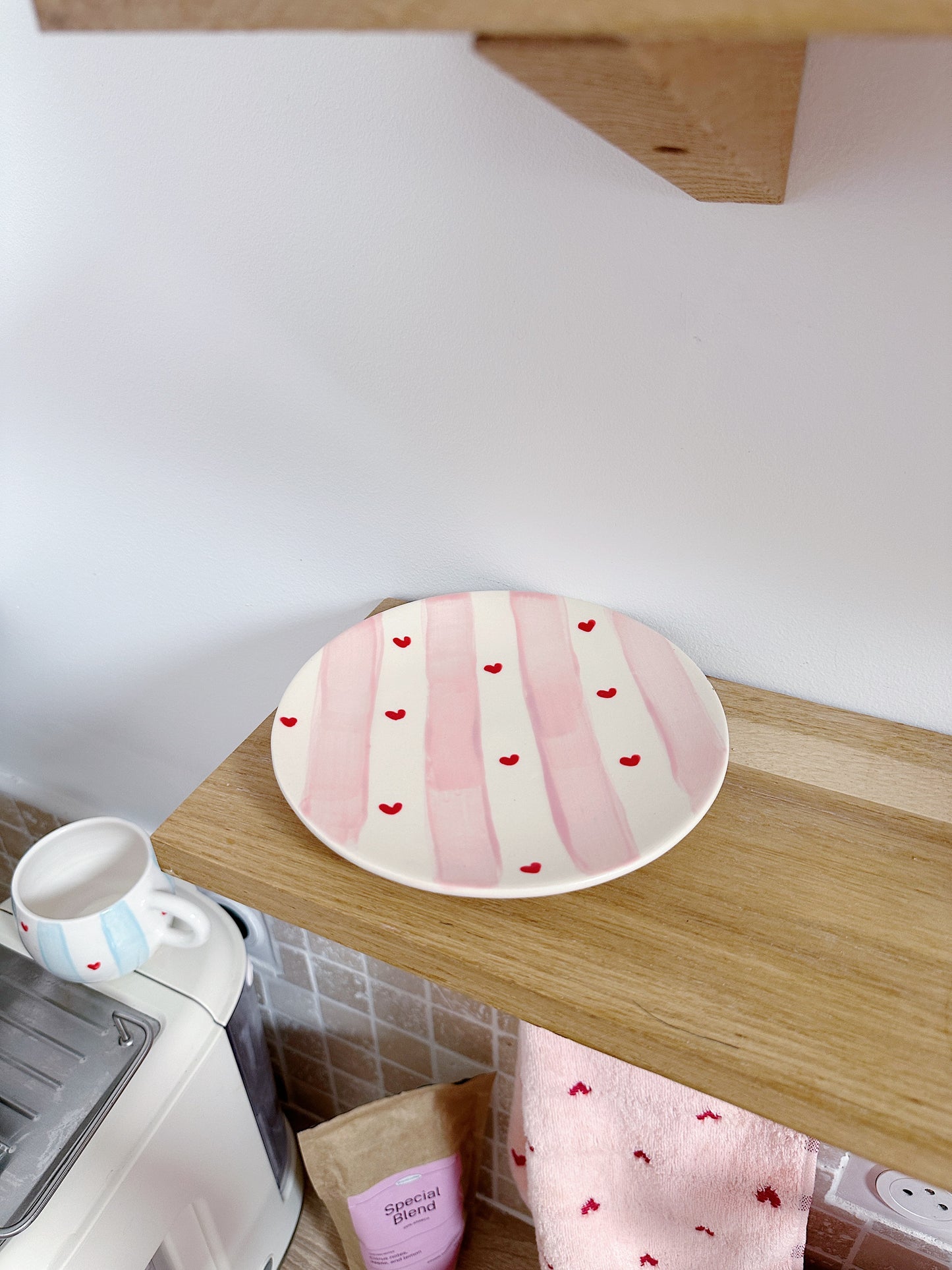 Assiette valentine pink