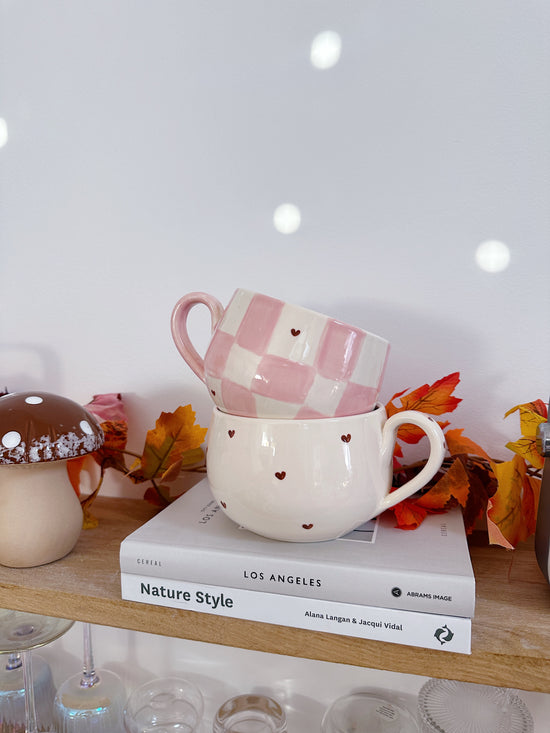 Bol XXL carreaux/heart brown