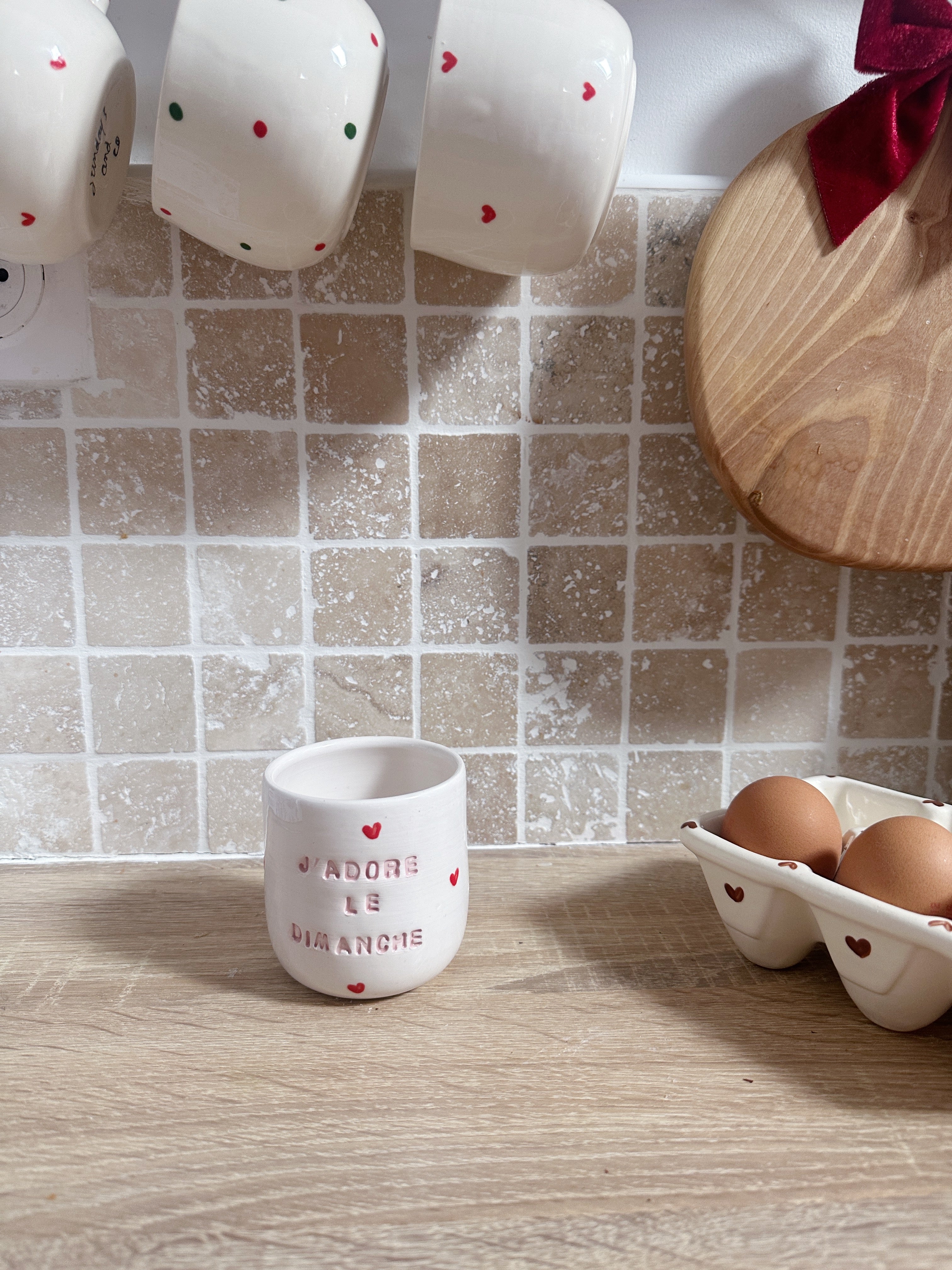 Tasse "J'adore le dimanche" classique