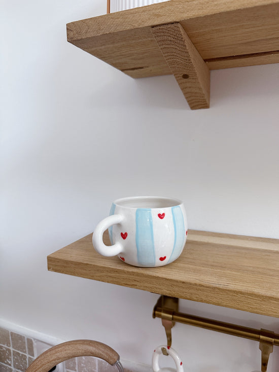 Tasse ronde Valentine blue