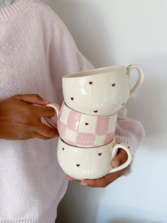 Bol XXL carreaux/heart brown