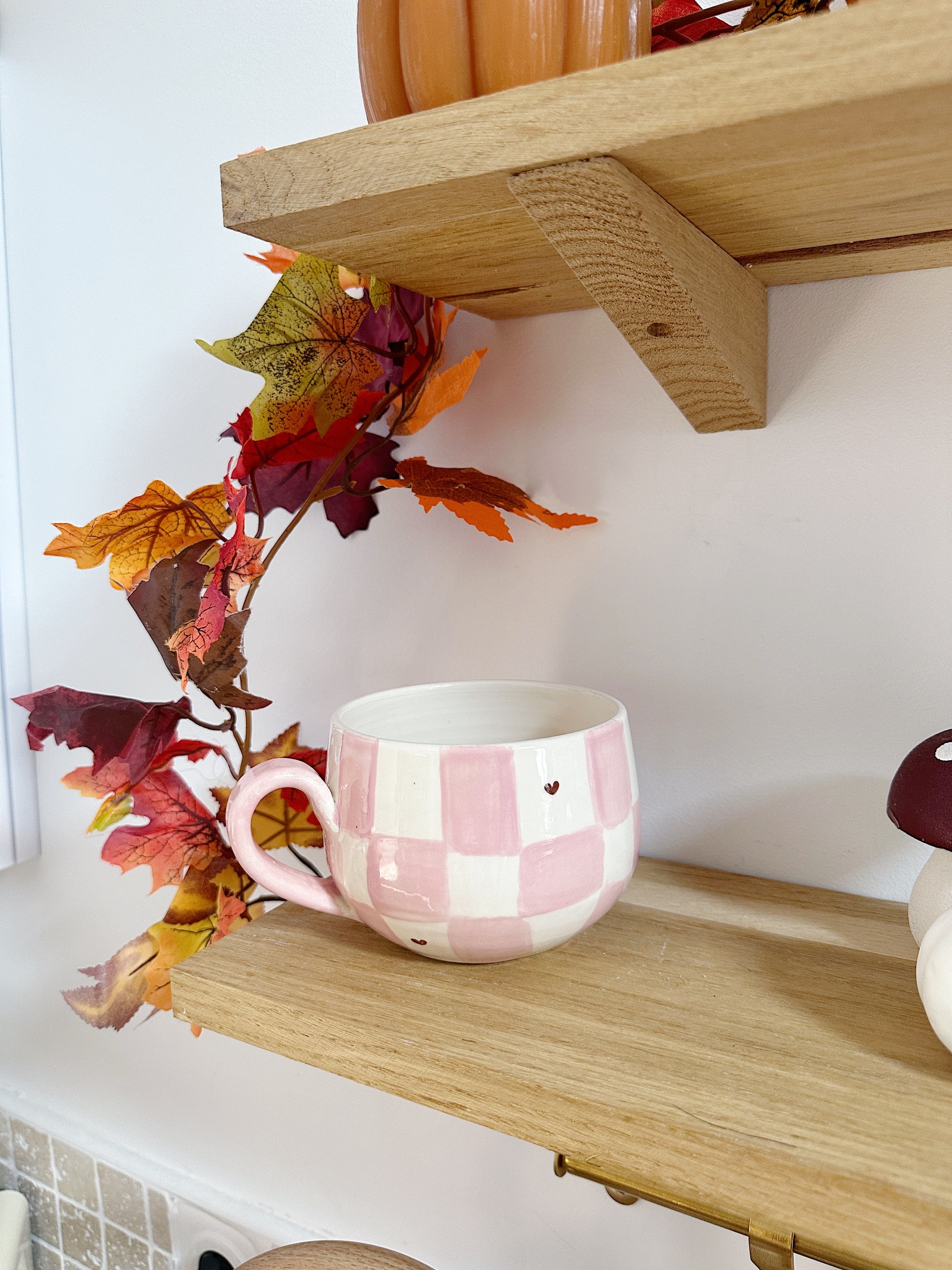 Bol XXL carreaux/heart brown