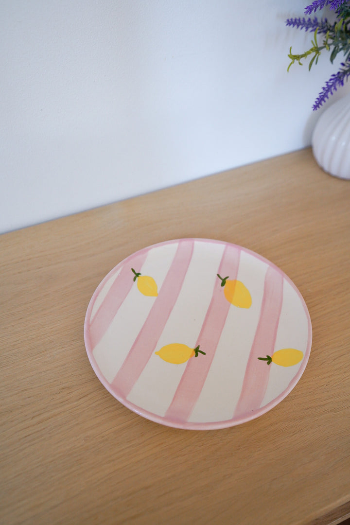 Assiette Dolce Vita Pink Stripes