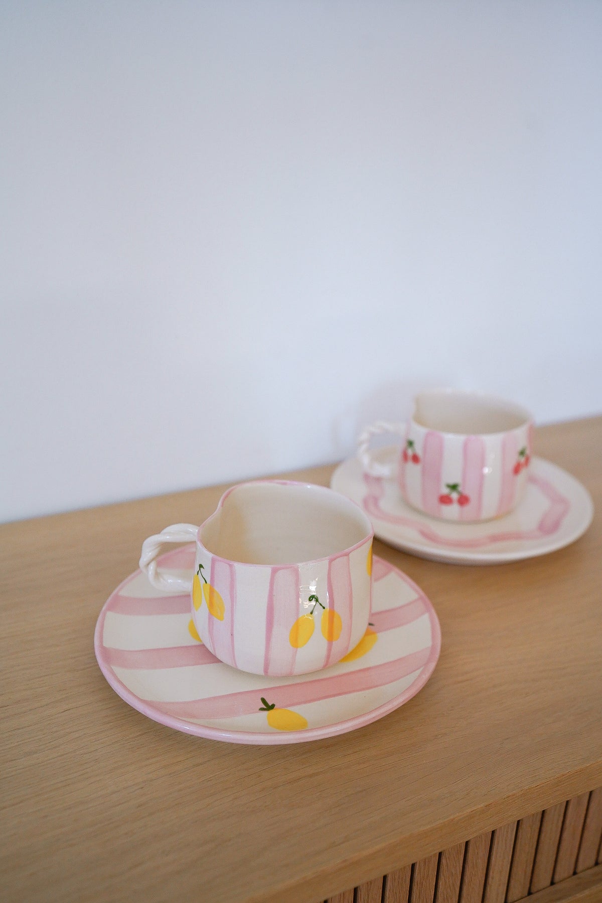 Assiette Dolce Vita Pink Stripes