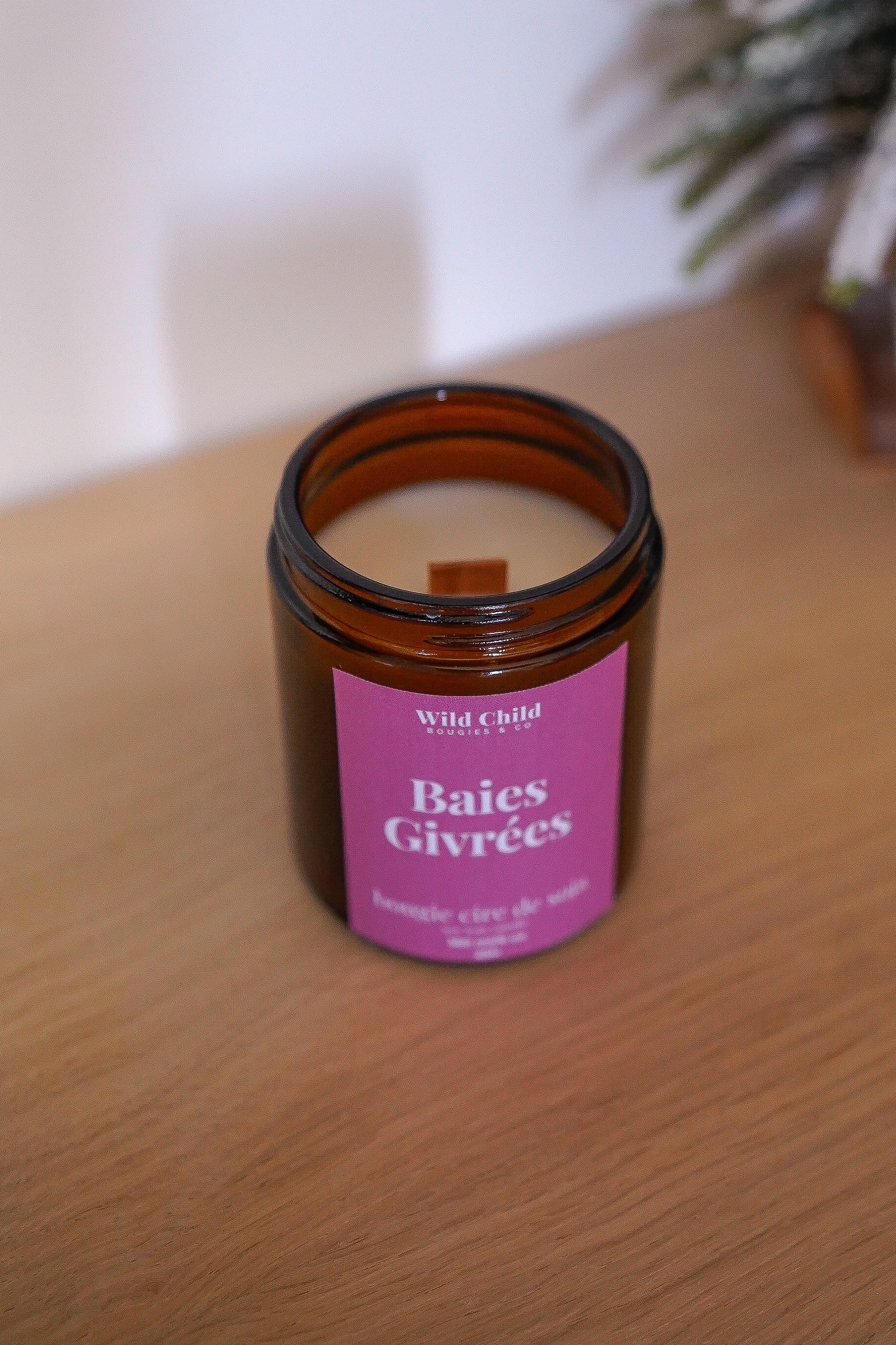 Bougie de Noël Baies Givrés