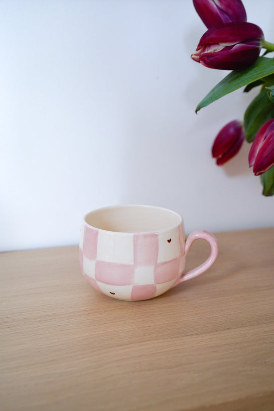 Bol XXL carreaux/heart brown