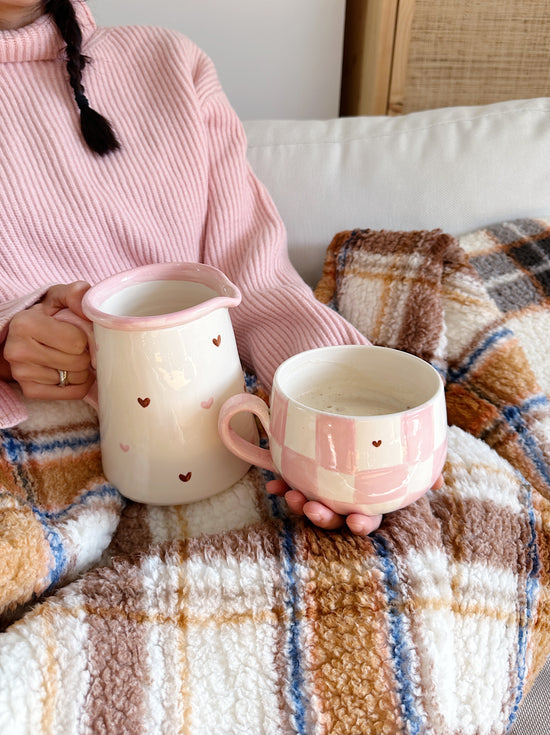 Bol XXL carreaux/heart brown