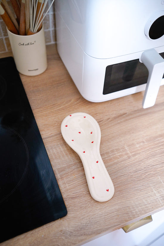 Repose-cuillère red heart