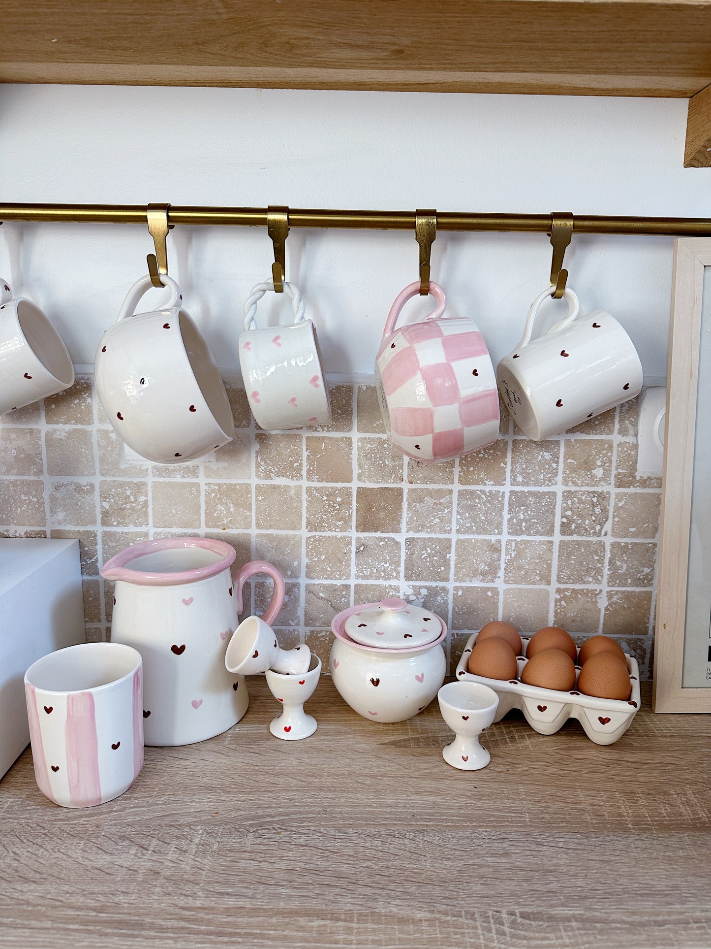 Bol XXL carreaux/heart brown