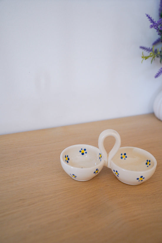 Double pots à épices Cottage Blue