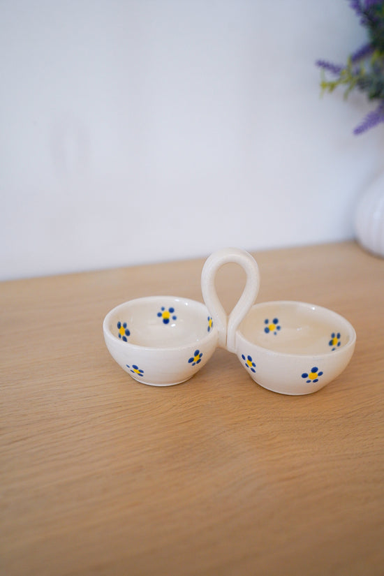 Double pots à épices Cottage Blue