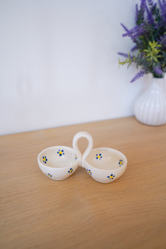 Double pots à épices Cottage Blue