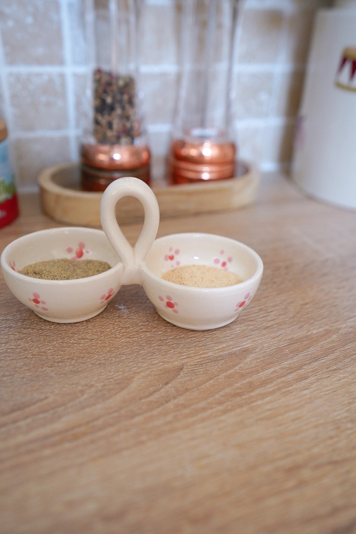 Double pots à épices Cottage pink