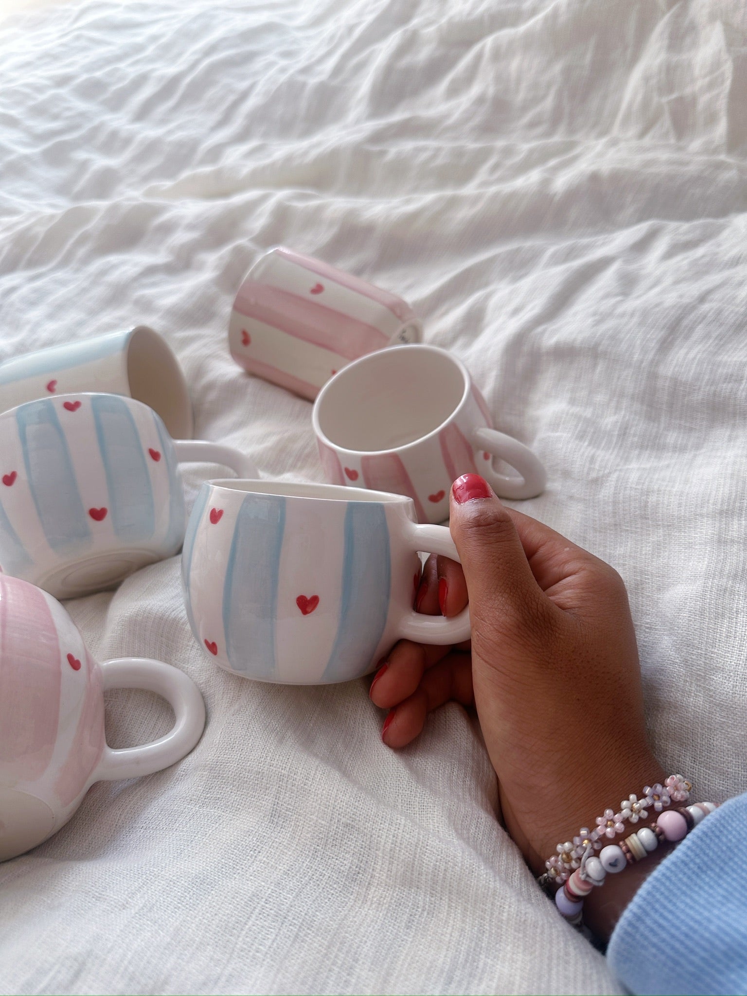 Tasse ronde Valentine blue