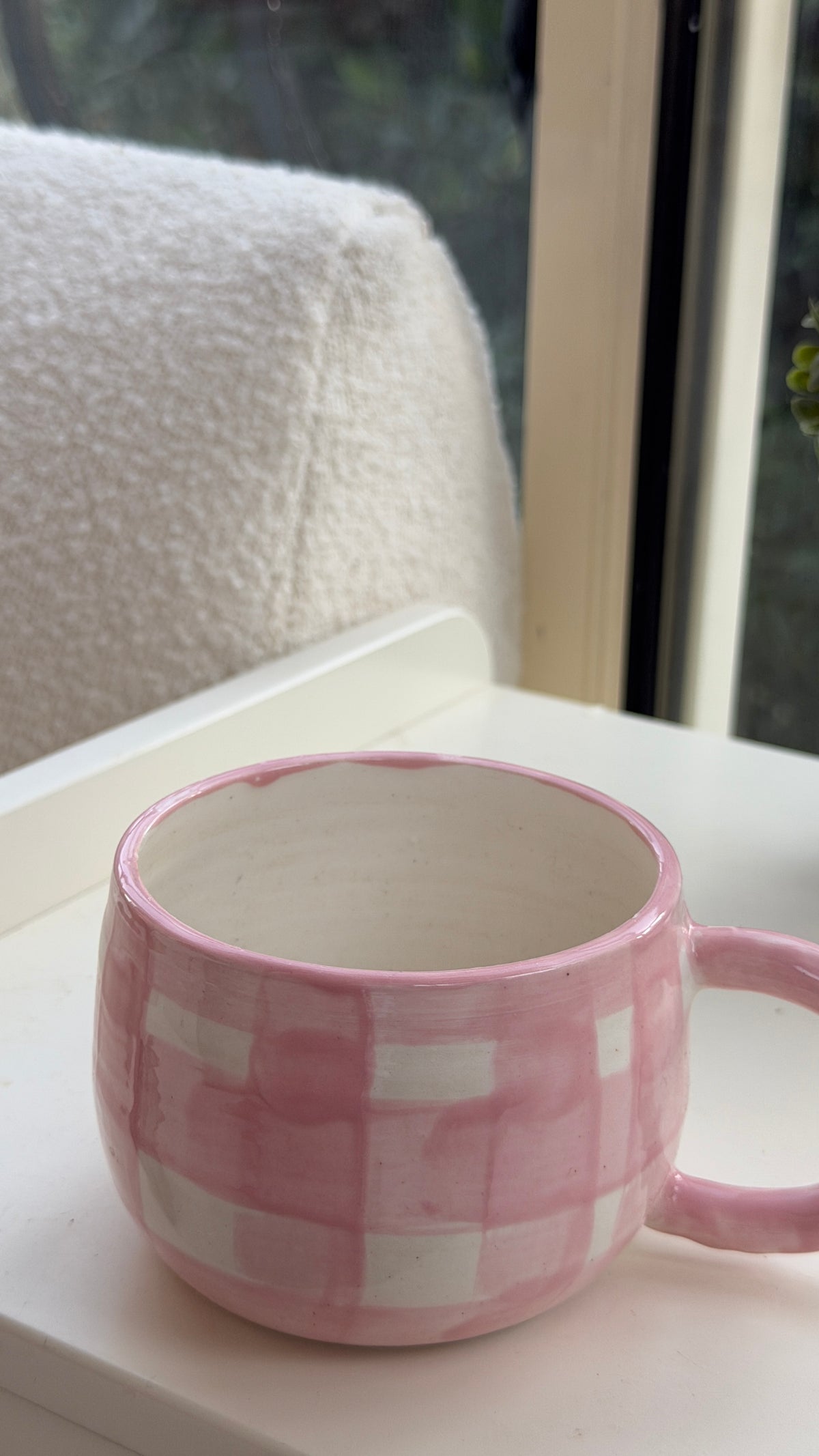 Imparfaits / Tasse carreaux roses