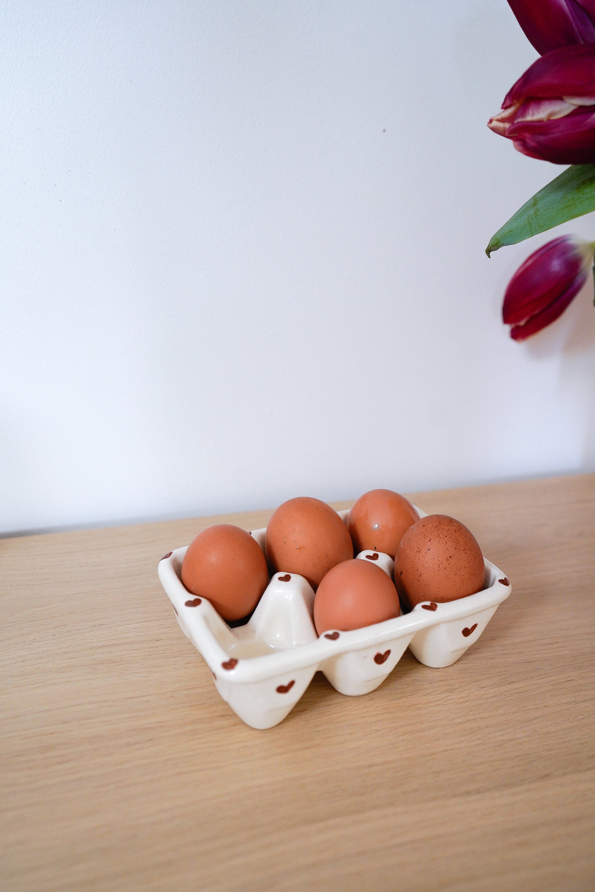 Porte-oeufs coeur brown