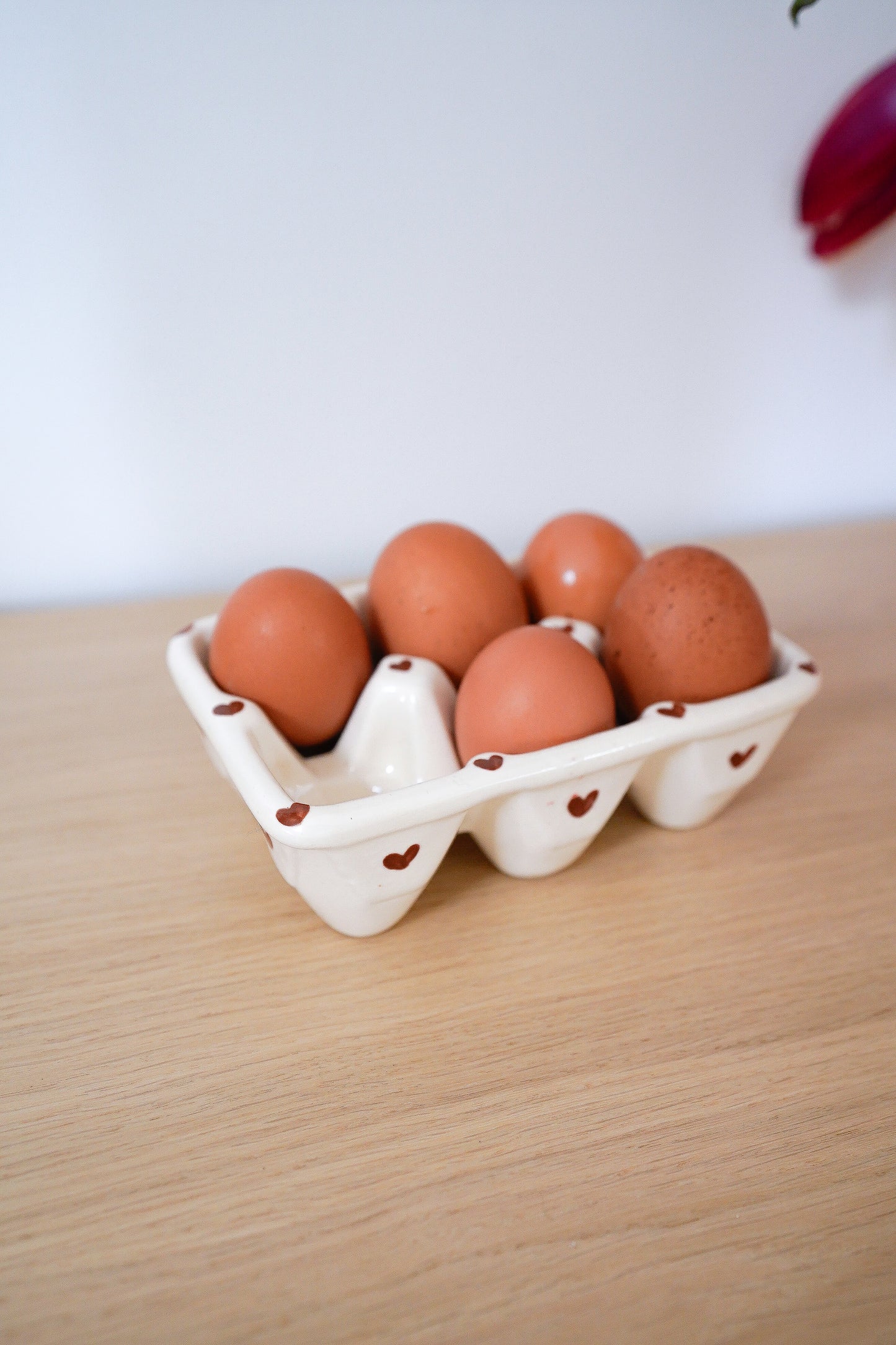 Porte-oeufs coeur brown