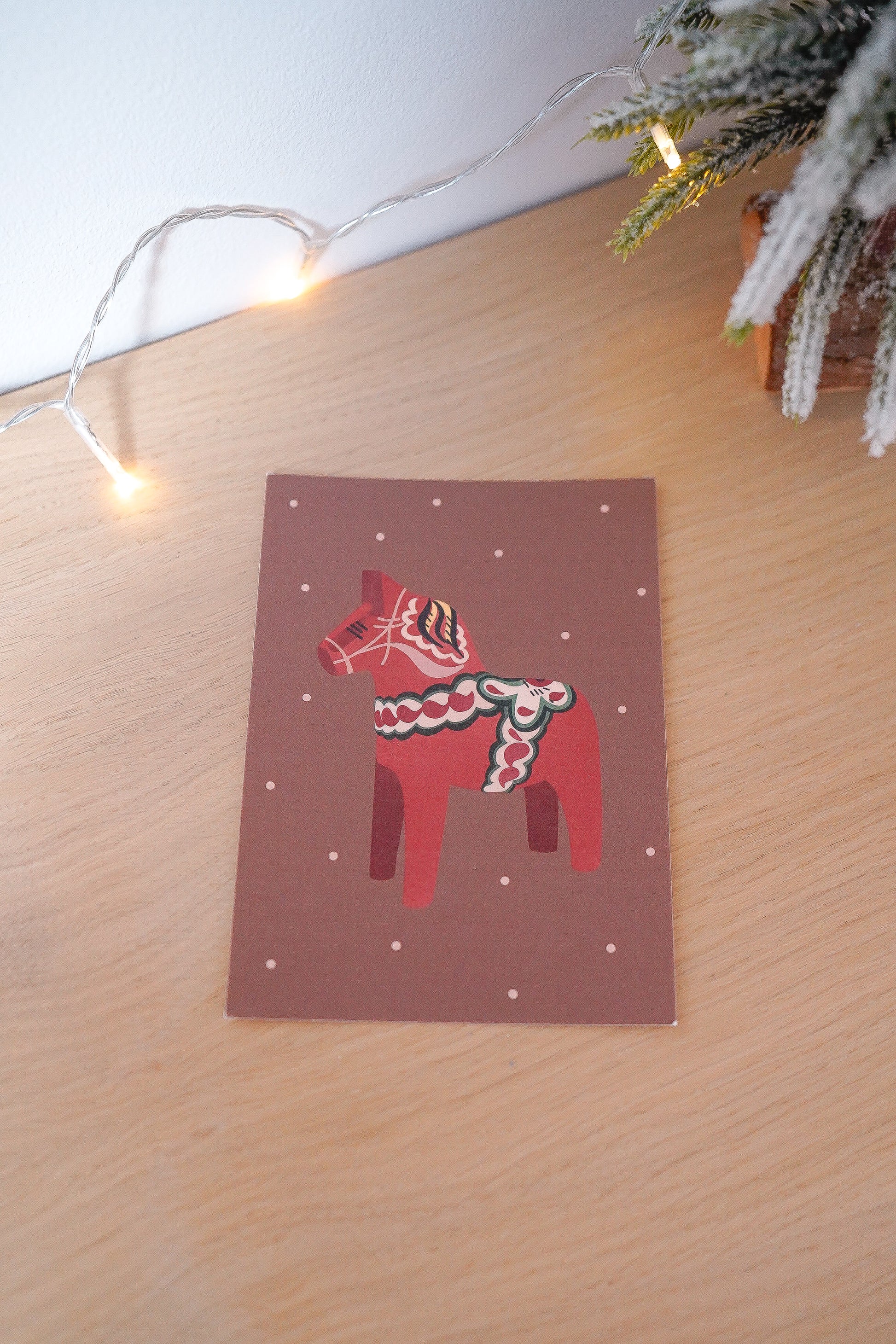 Carte de Noël en Suède - Dalapferd