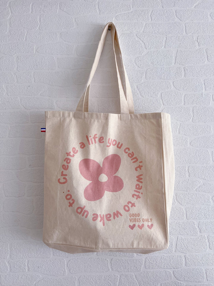 Tote Bag "Create a life you cannot wait to wake up to"