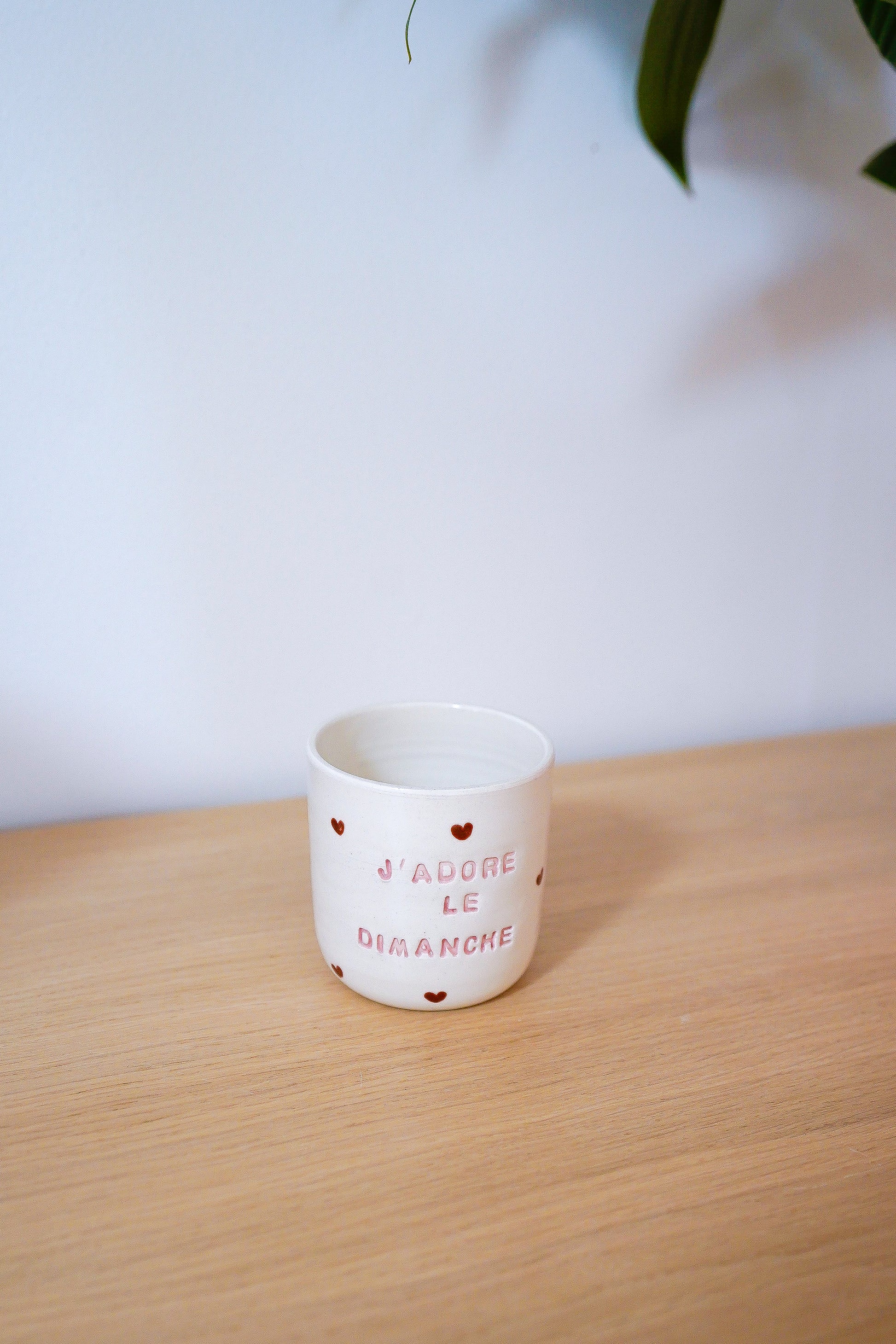Tasse "J'adore le dimanche" brown