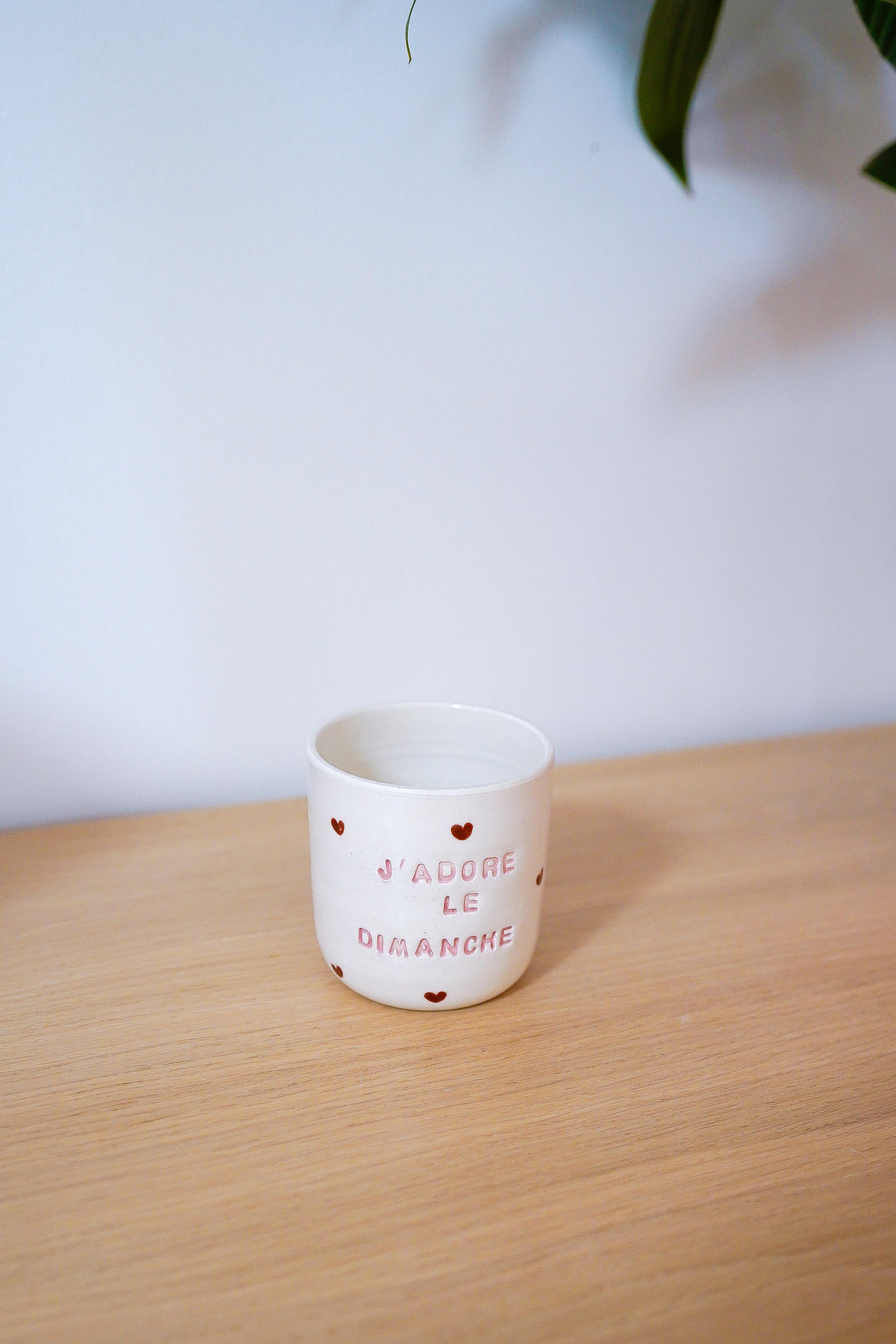 Tasse "J'adore le dimanche" brown